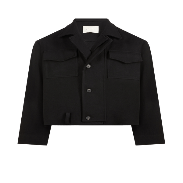Qasimi Virgin Wool And Cashmere Blend Jacket In Black