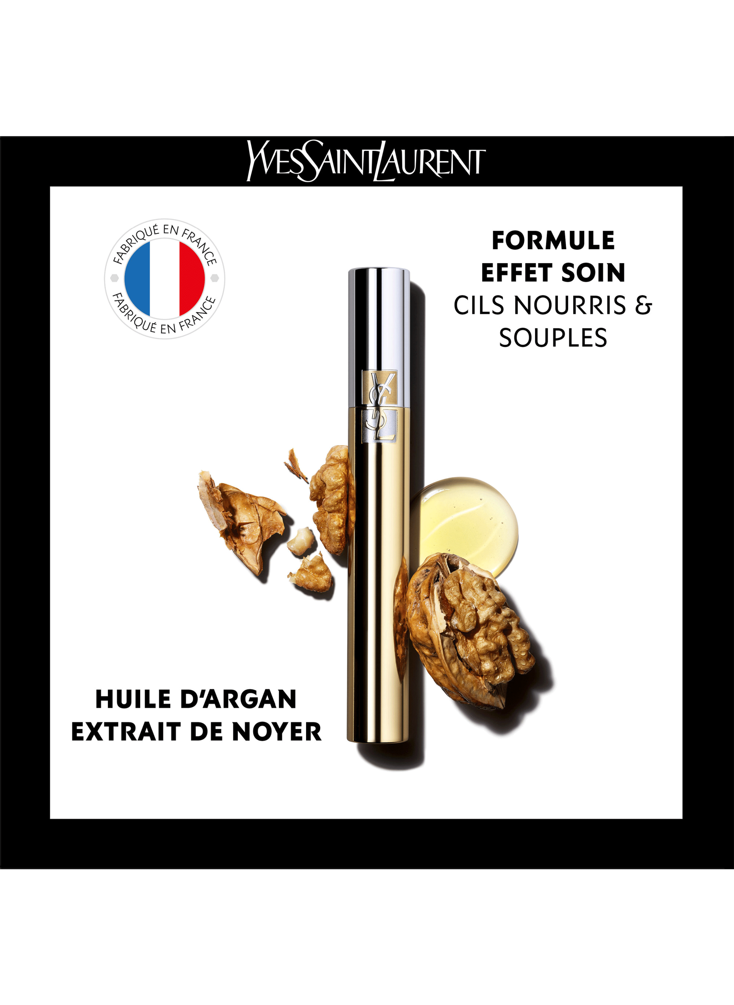 Mascaras Volume effet faux cils mascara volume indécent et longueur intense YVES SAINT LAURENT 01 noir haute densité