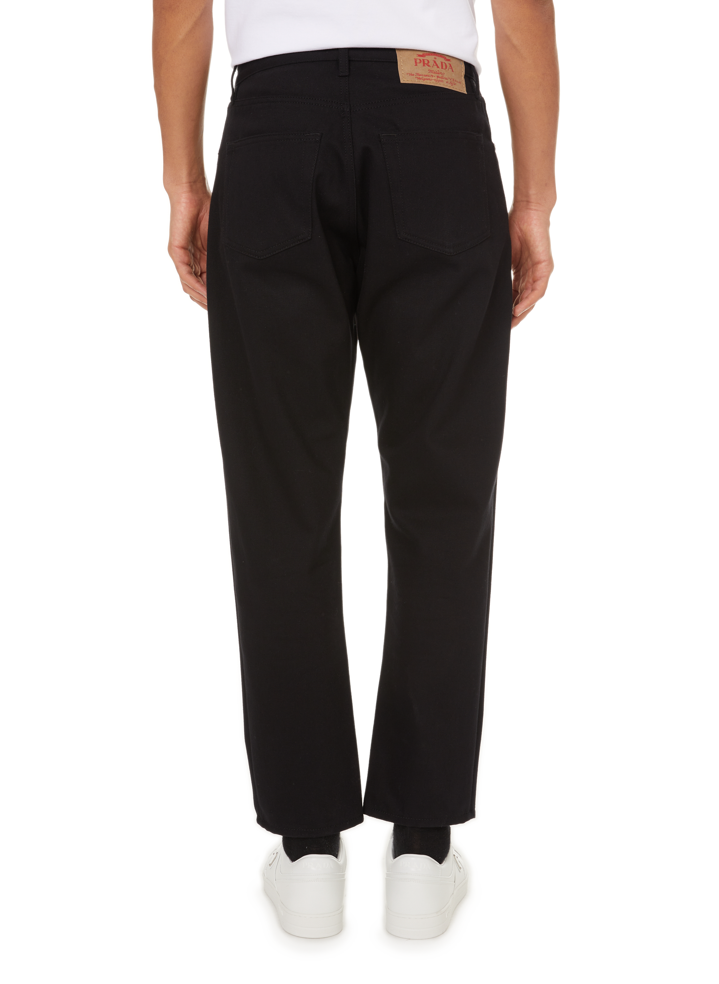 Bi-material trousers  PRADA Multicolour