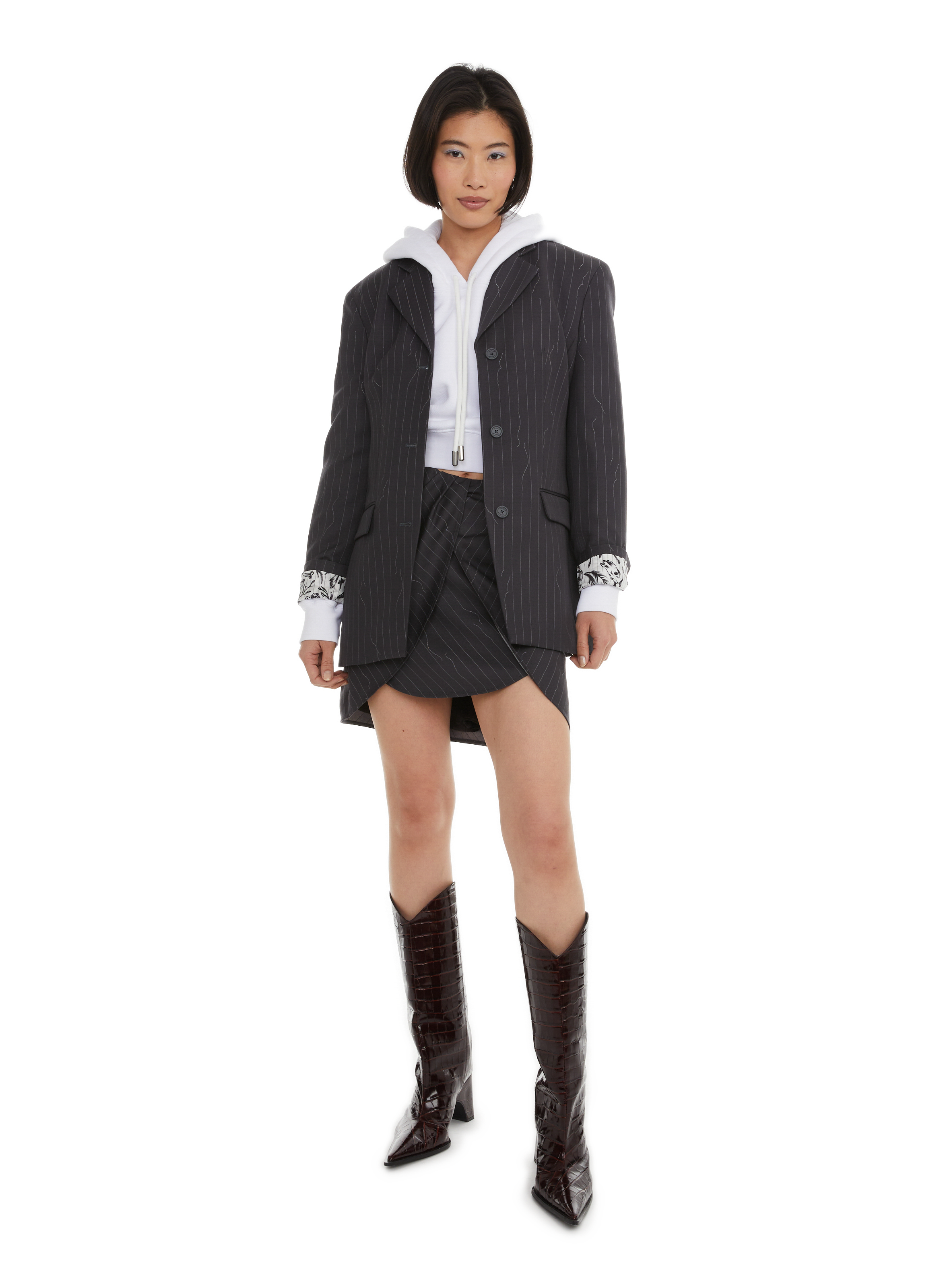 Striped wool blazer  OFF-WHITE Grey