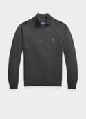 Pull à col camionneur en laine  Dark charcoal heather
