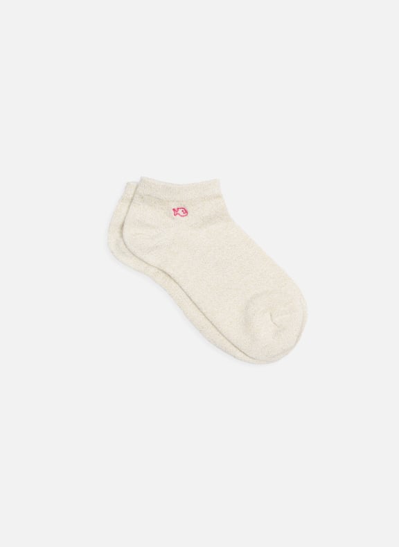 Socquettes pailletées en coton peigné unies Beige by BILLYBELT BILLYBELT Socquettes pailletées en coton peigné unies Beige