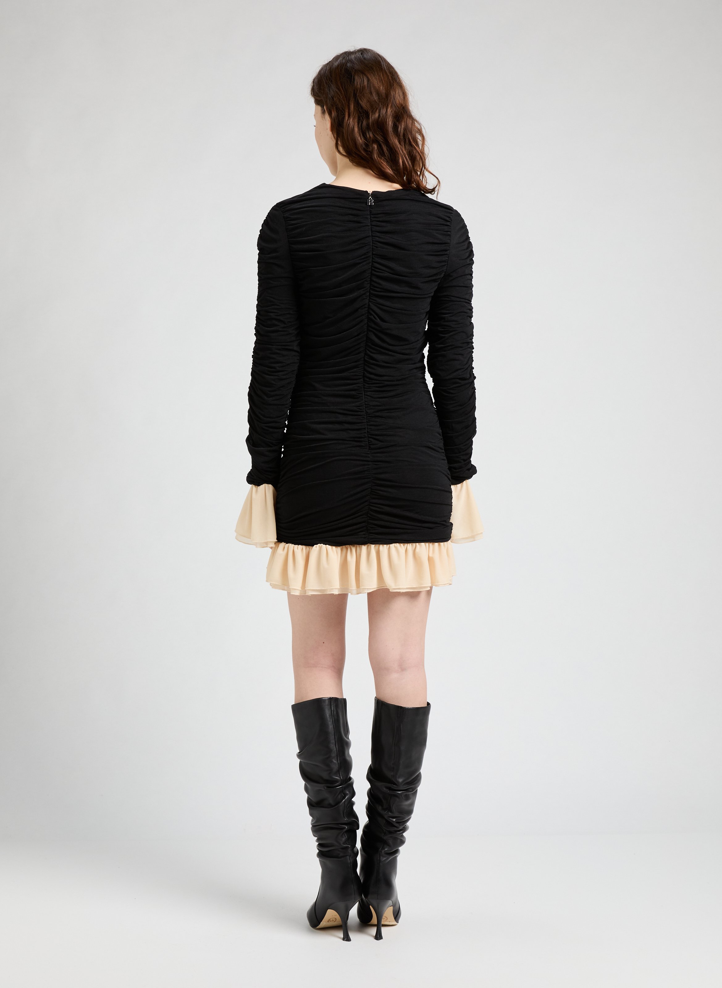 Mini robe Ruched ROTATE Noir