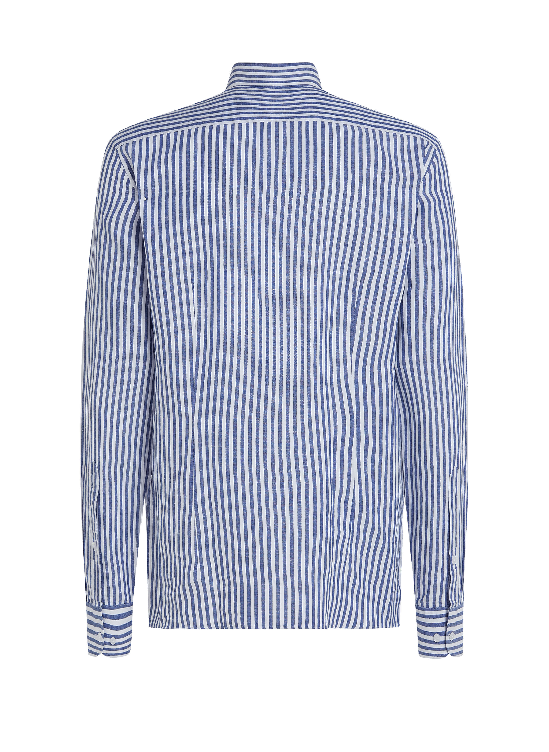 Chemise rayée en coton et lin TOMMY HILFIGER Bleu