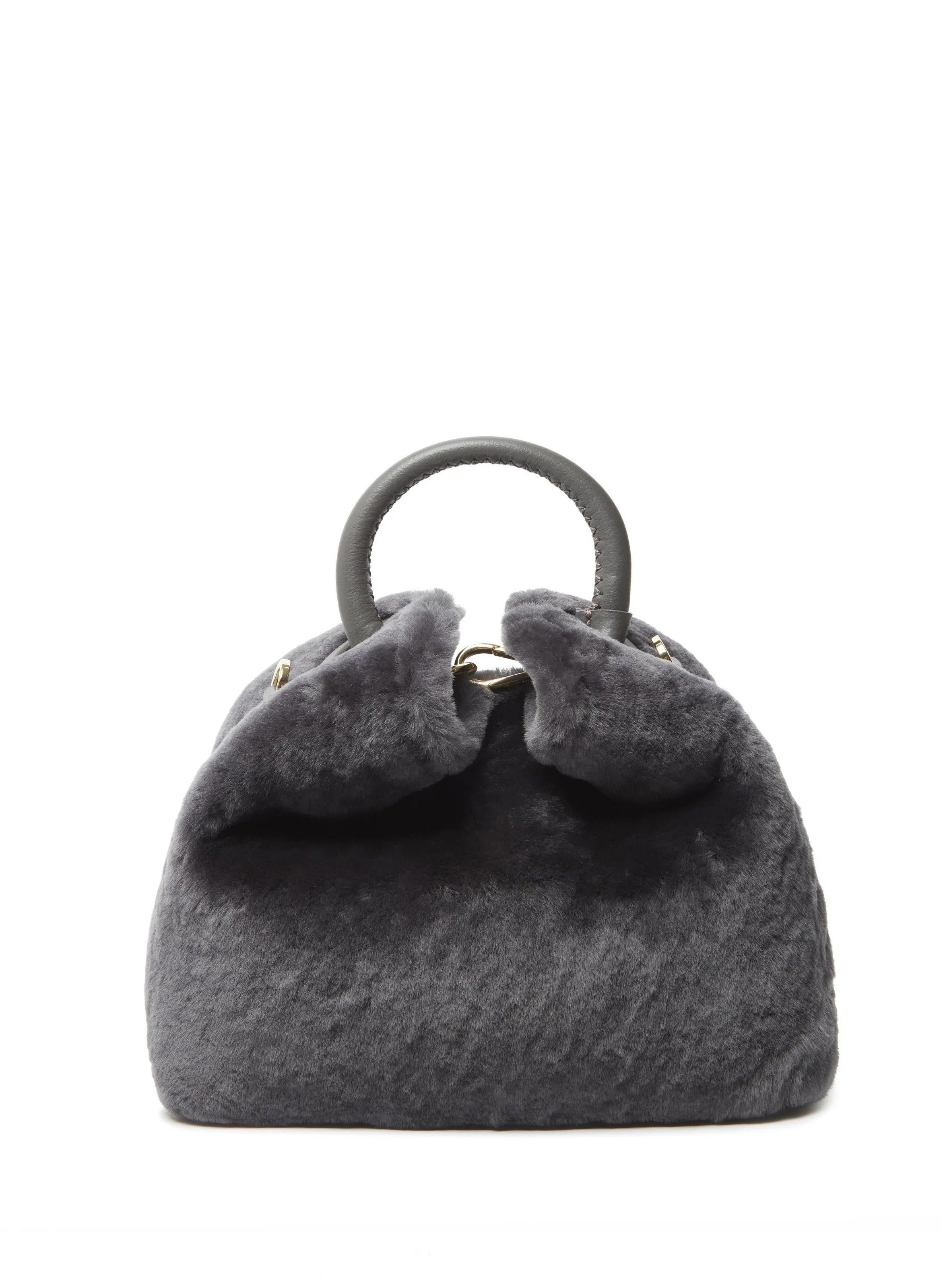 Sac à main baozi en shearling ELLEME Gris