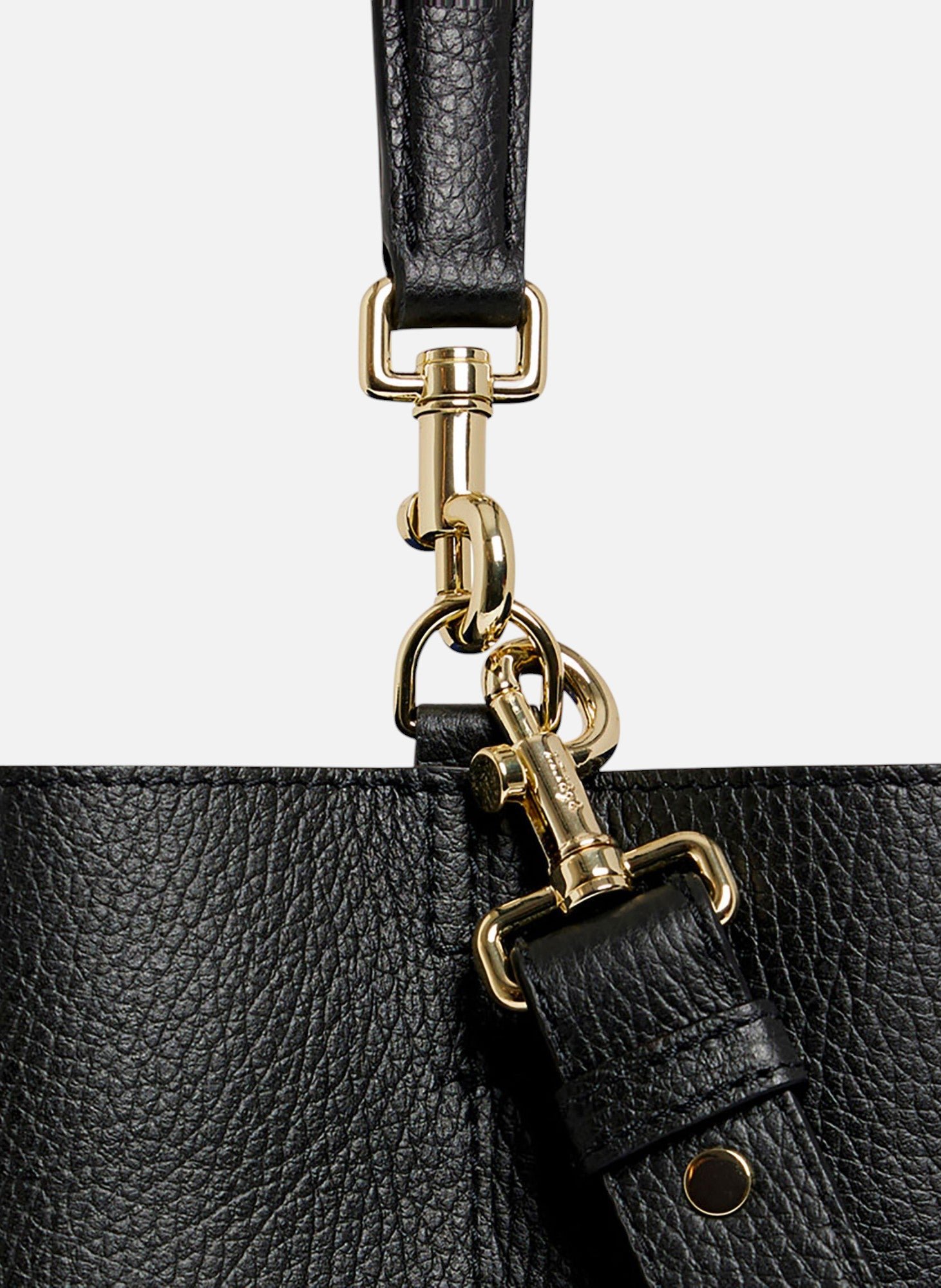 Grand sac seau louise en cuir grainé LE TANNEUR Noir