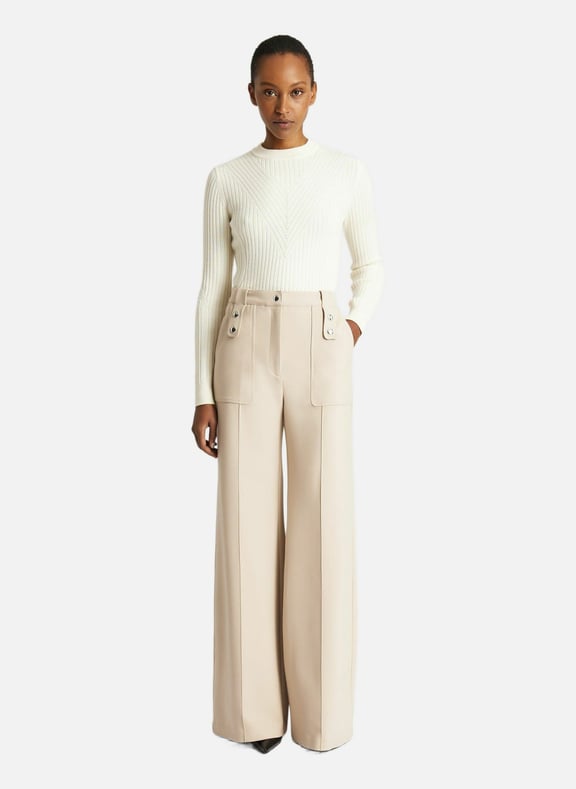 Pull suria col rond coupe ajustée Blanc by FUSALP FUSALP Pull suria col rond coupe ajustée Blanc
