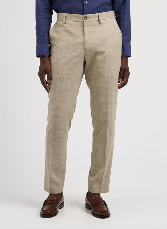 Slim tailored trousers Beige by SELECTED SELECTED Slim tailored trousers Beige
