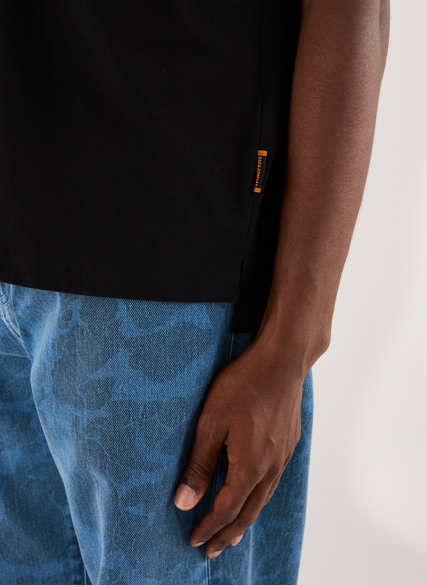 Straight fit t-shirt with pocket in cotton PARAJUMPERS Black