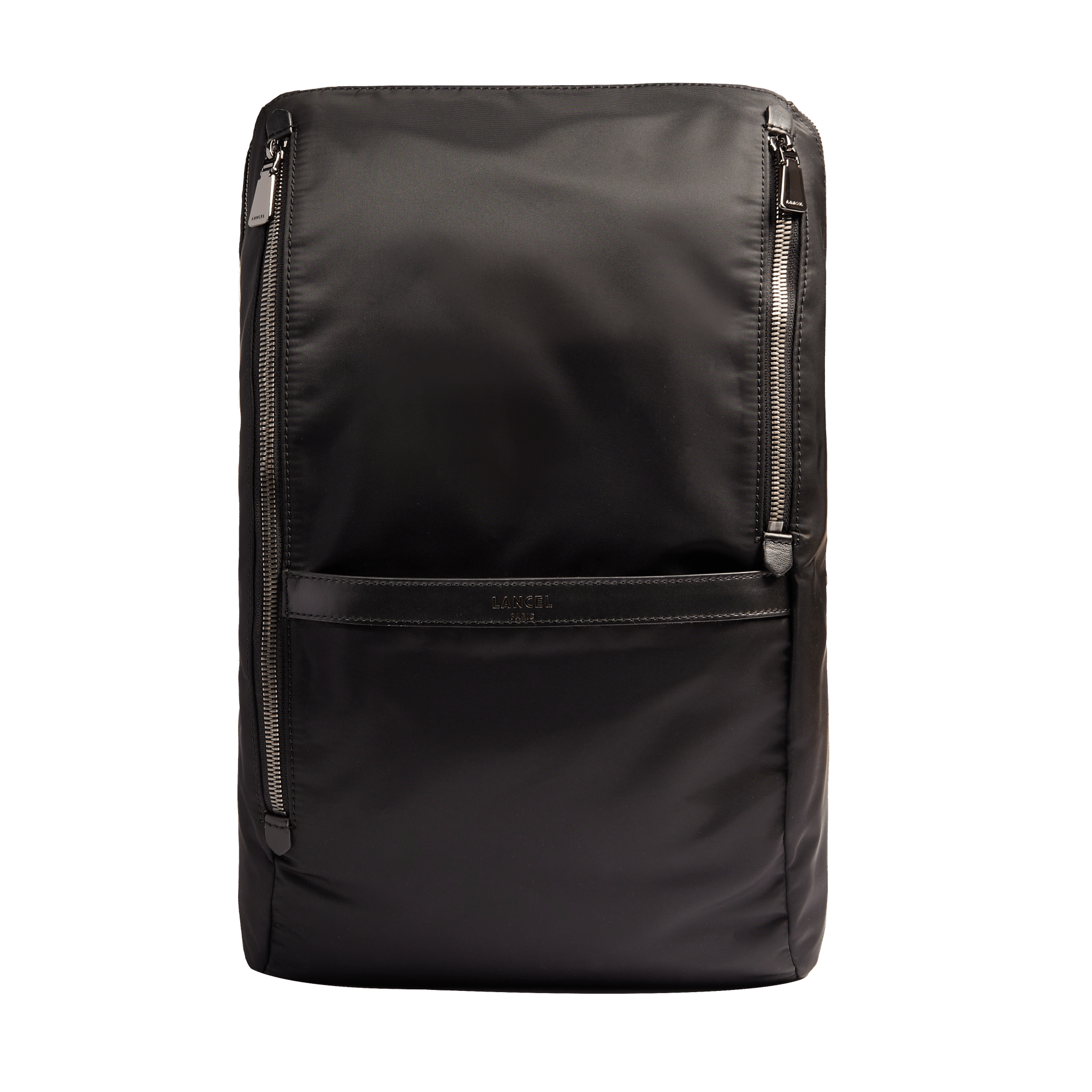 LANCEL Sac à dos zippé 15'6 origami de lancel en cuir Noir