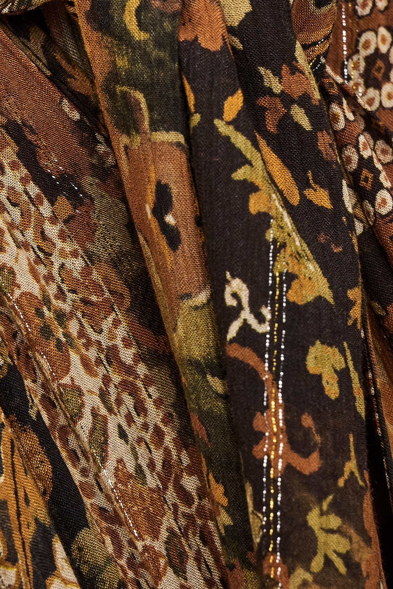 Robe longue col v imprimée pierta BA&SH Orange