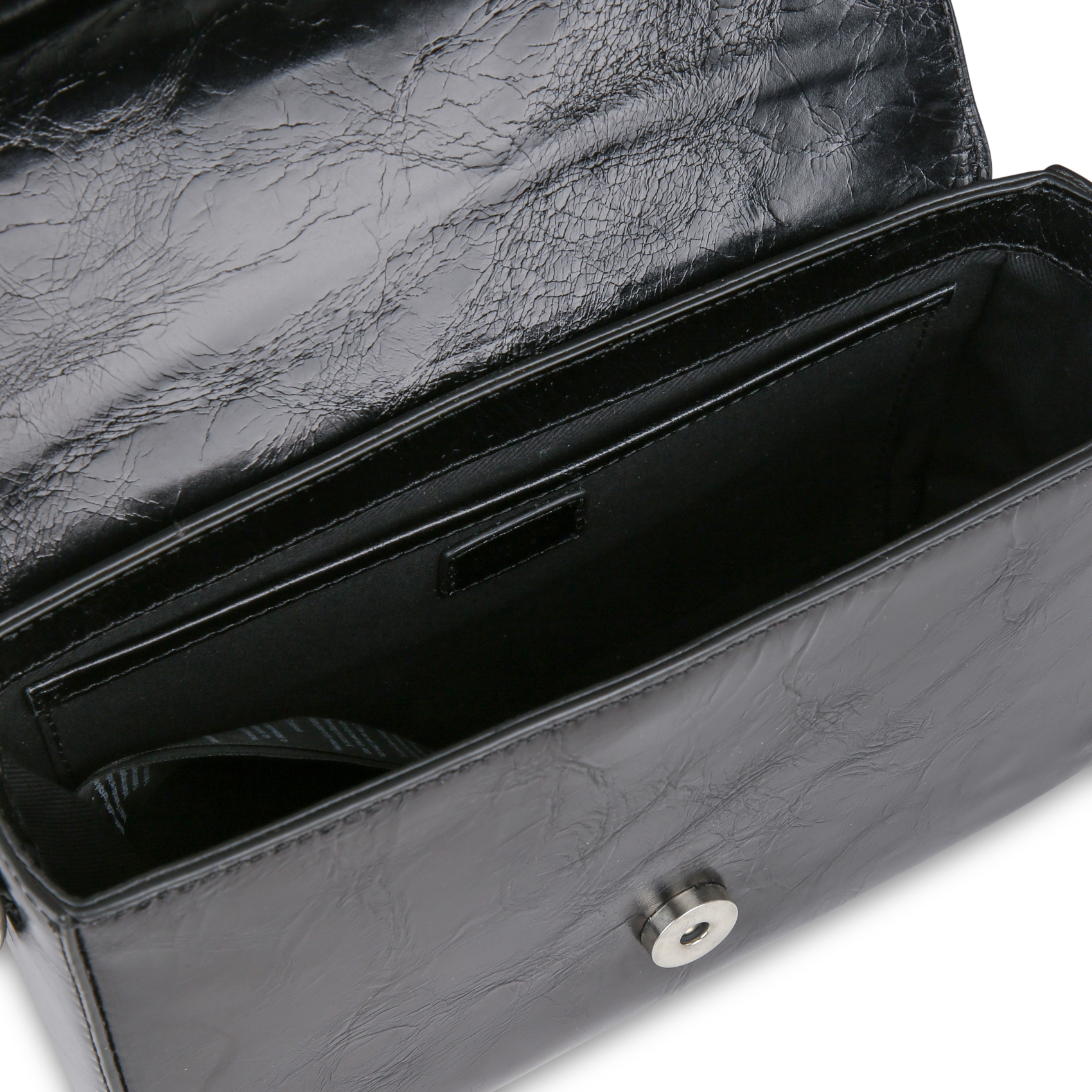 Sac bandoulière à rabat en cuir 111 rock IKKS Noir