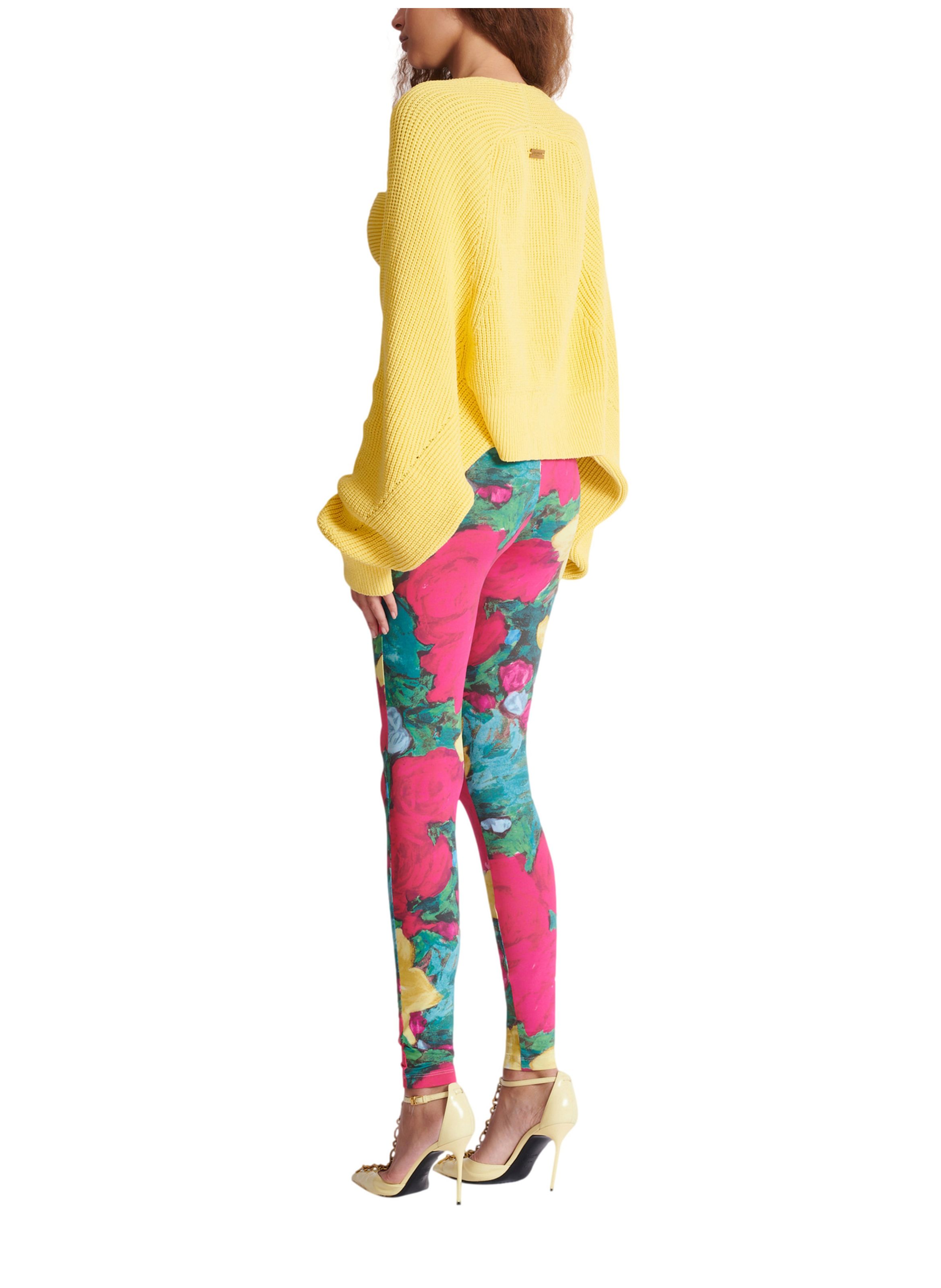 Boléro en maille côtelée BALMAIN Jaune