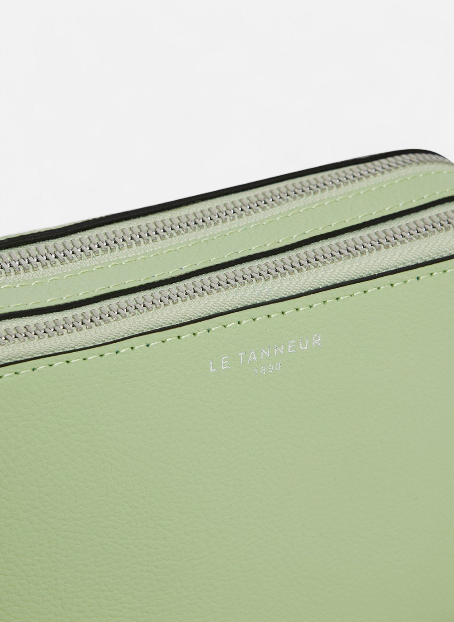 Petite sacoche 2 compartiments Emile en cuir grainé LE TANNEUR Vert