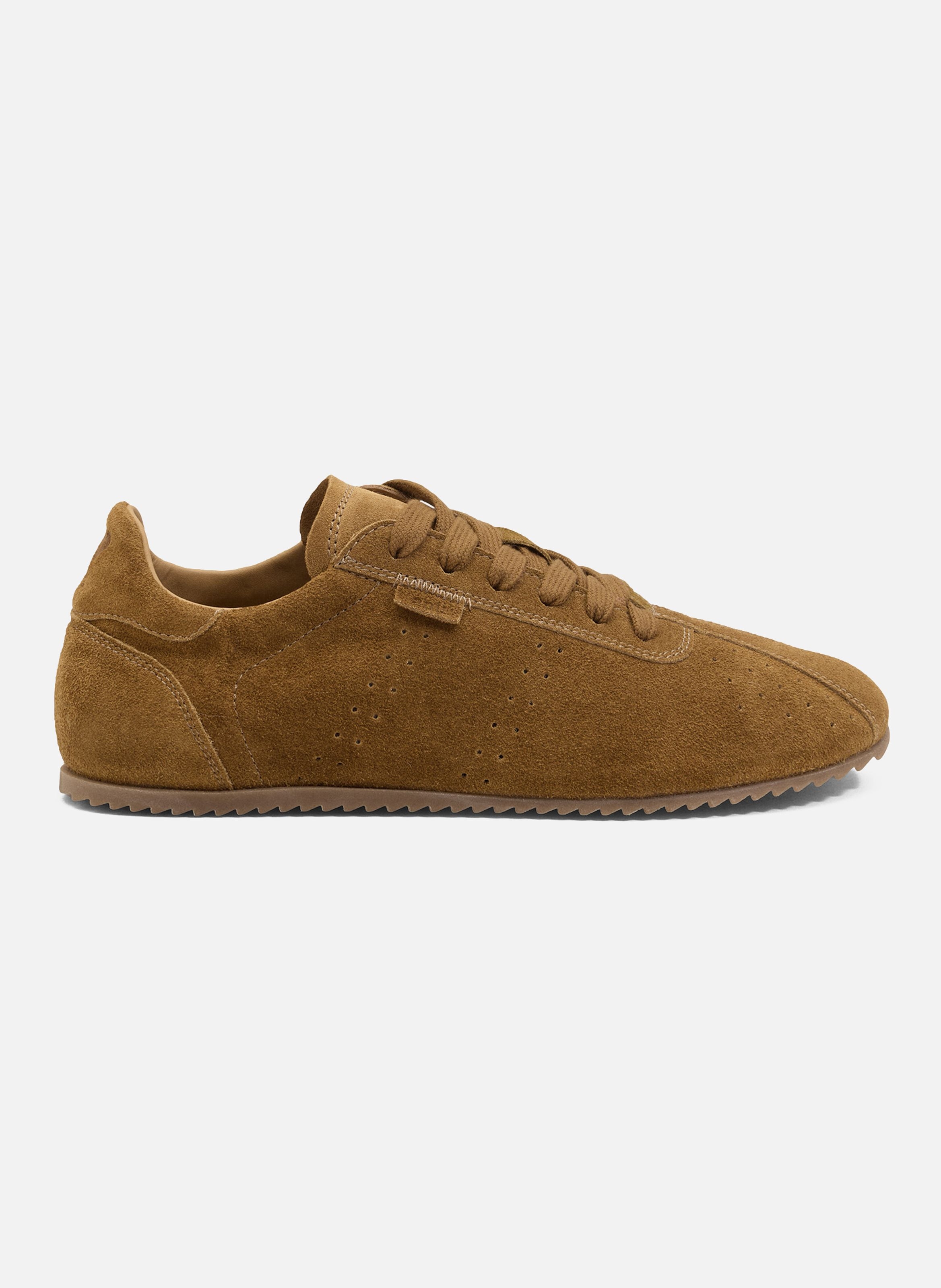 Sneakers soft unisexes en cuir de veau AMI PARIS Marron