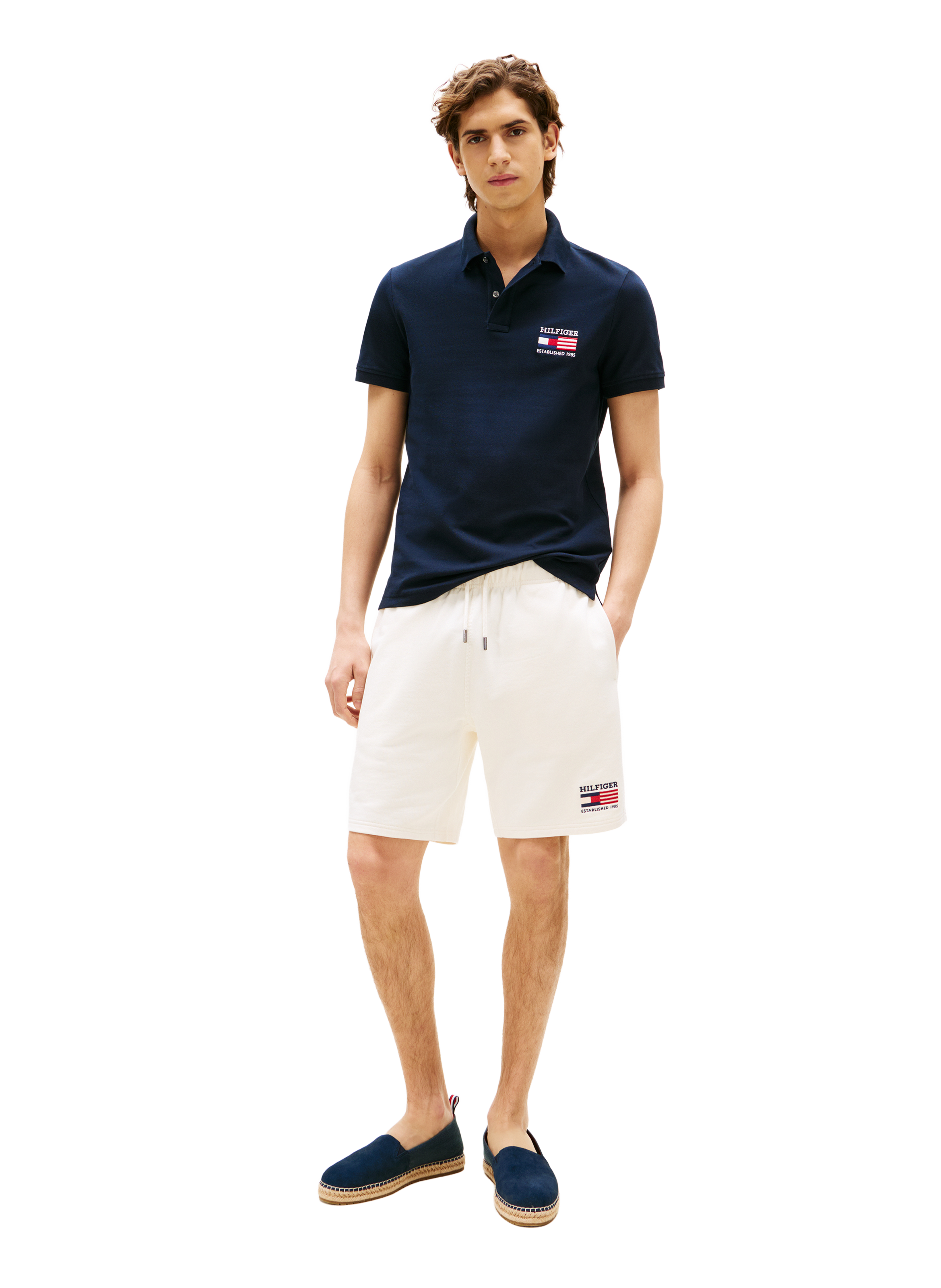 Cotton-blend polo shirt TOMMY HILFIGER Blue