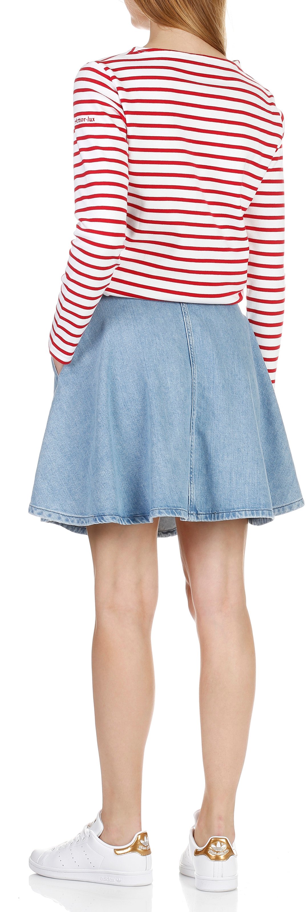 Marinière col rond en coton ARMOR-LUX Blanc