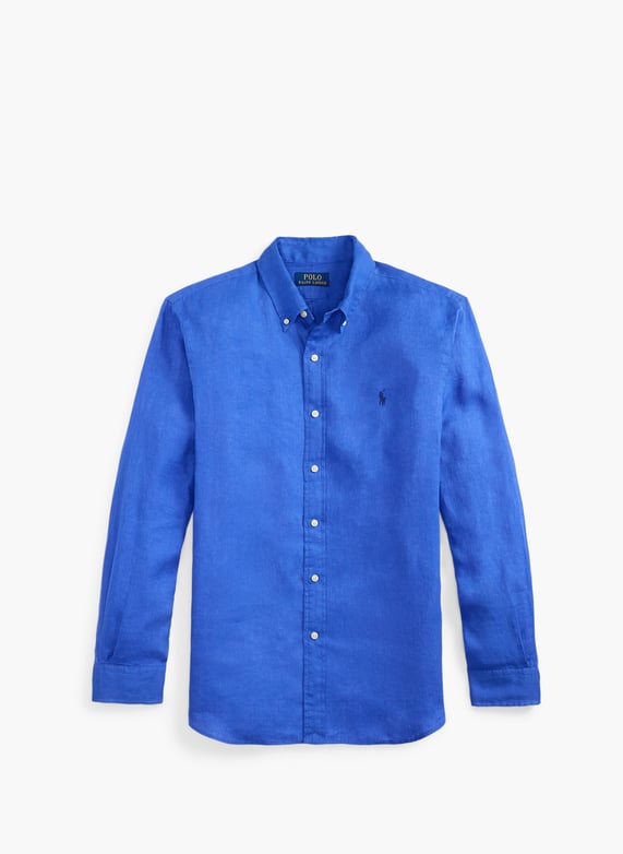 Polo ralph lauren Blue Linen Shirt - Men | Printemps Polo ralph lauren Blue Linen Shirt - Men | Printemps