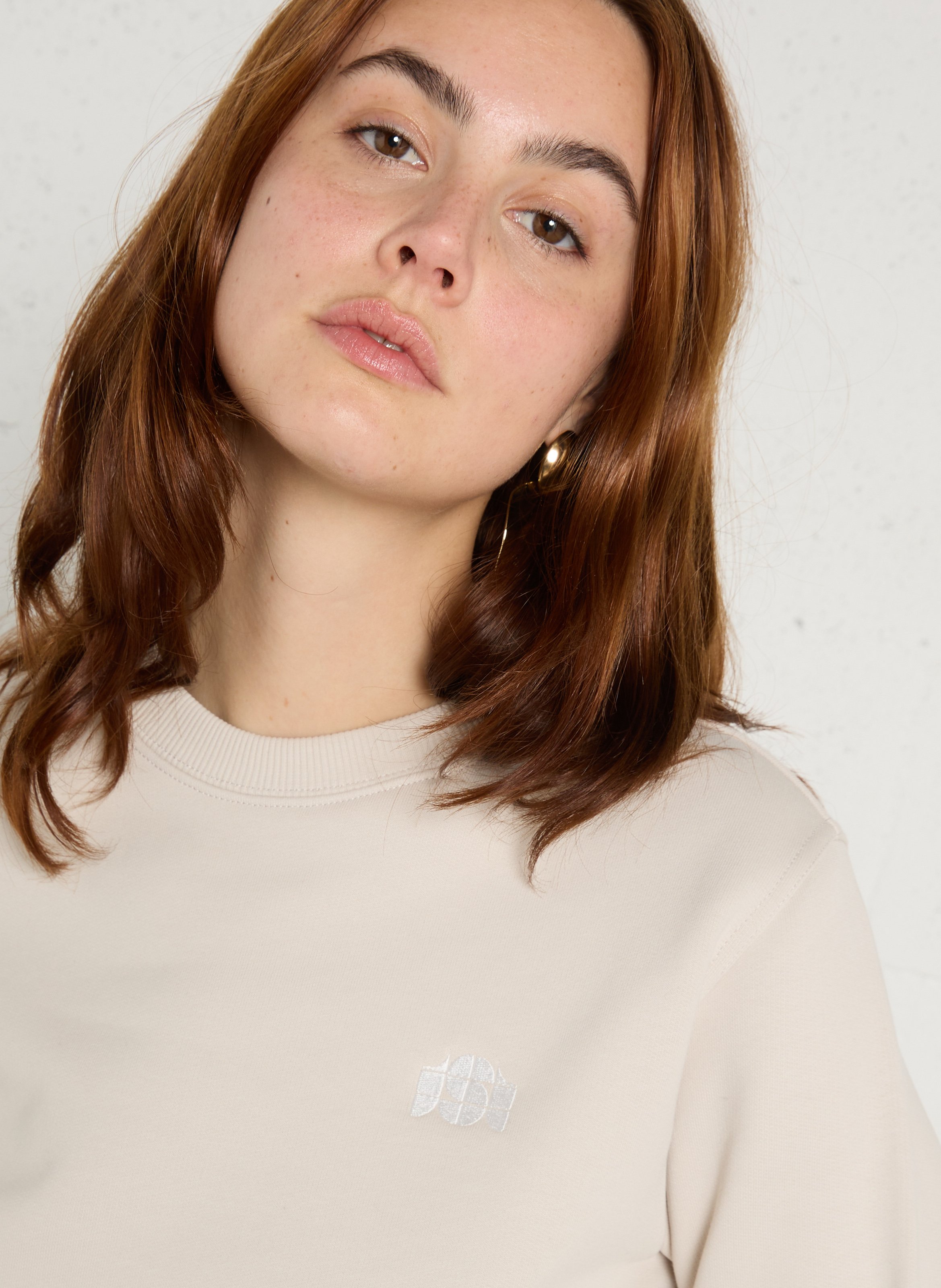 Sweat droit en coton bio Donatien SOEUR Blanc