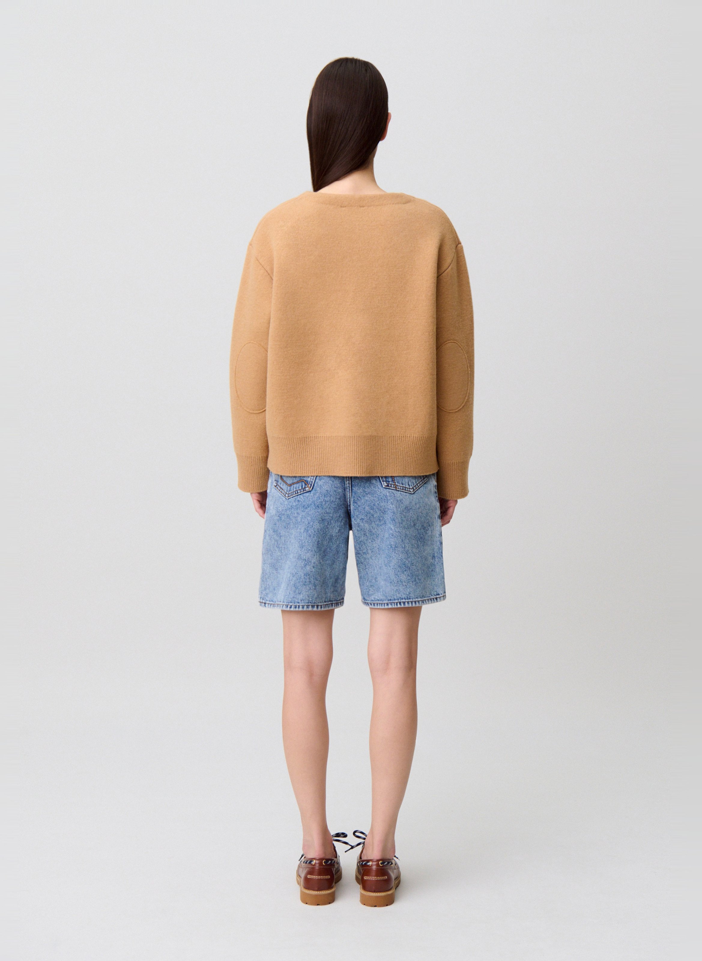 Gilet col v en laine mélangée CLAUDIE PIERLOT Beige