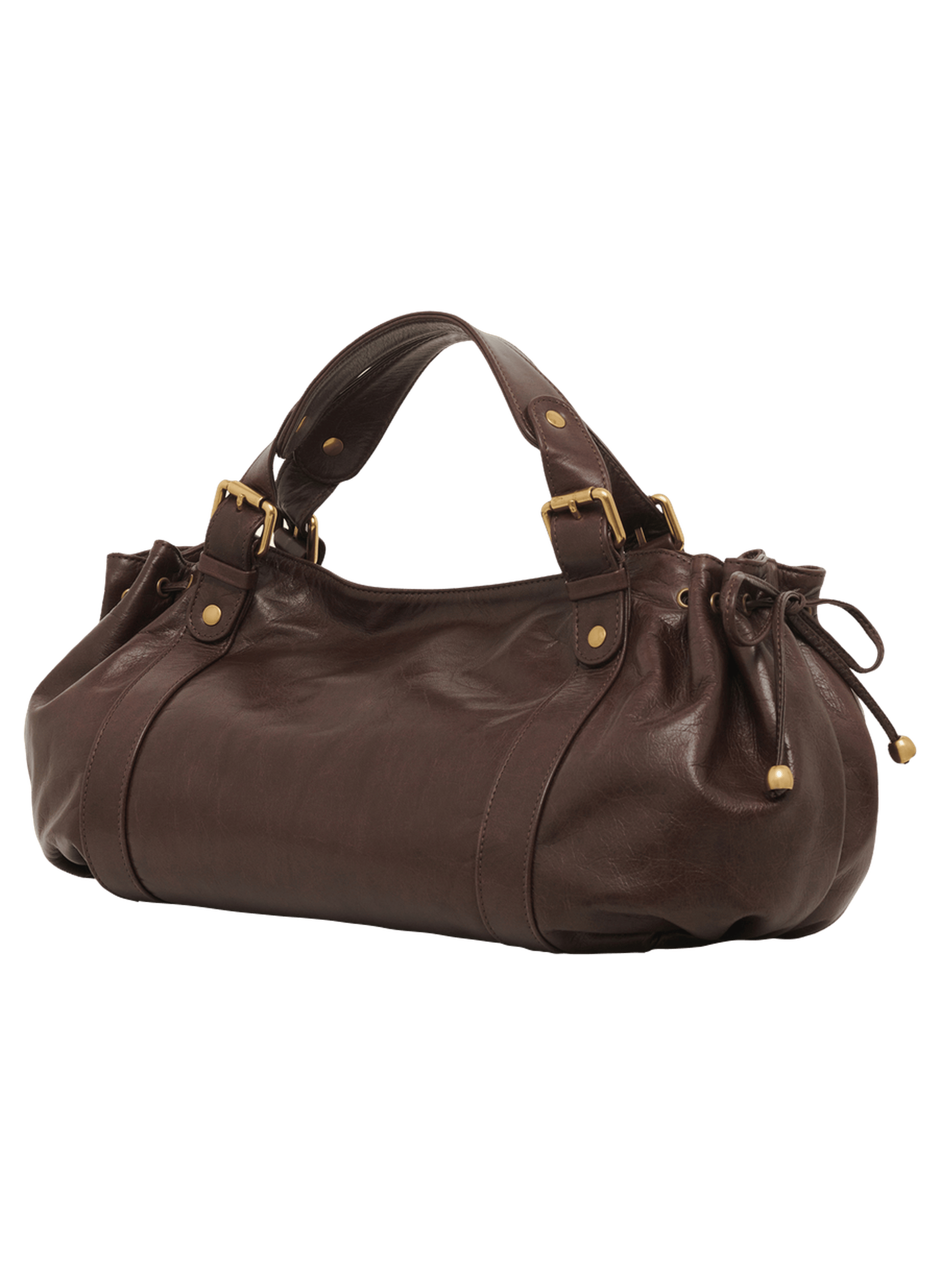 Sac à main en cuir effet froissé - 24h GERARD DAREL Marron