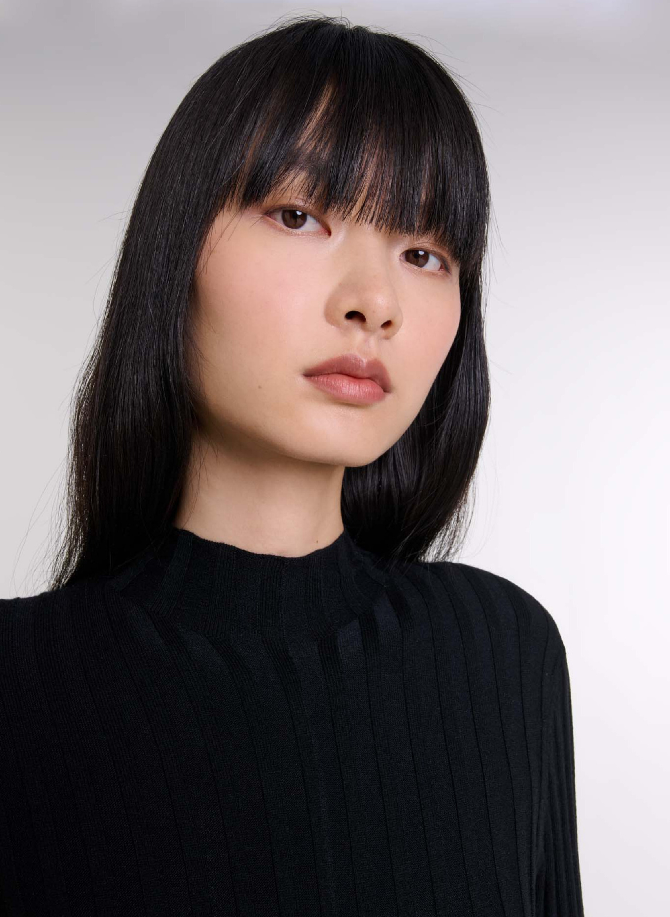 Robe courte col rond MAJE Noir