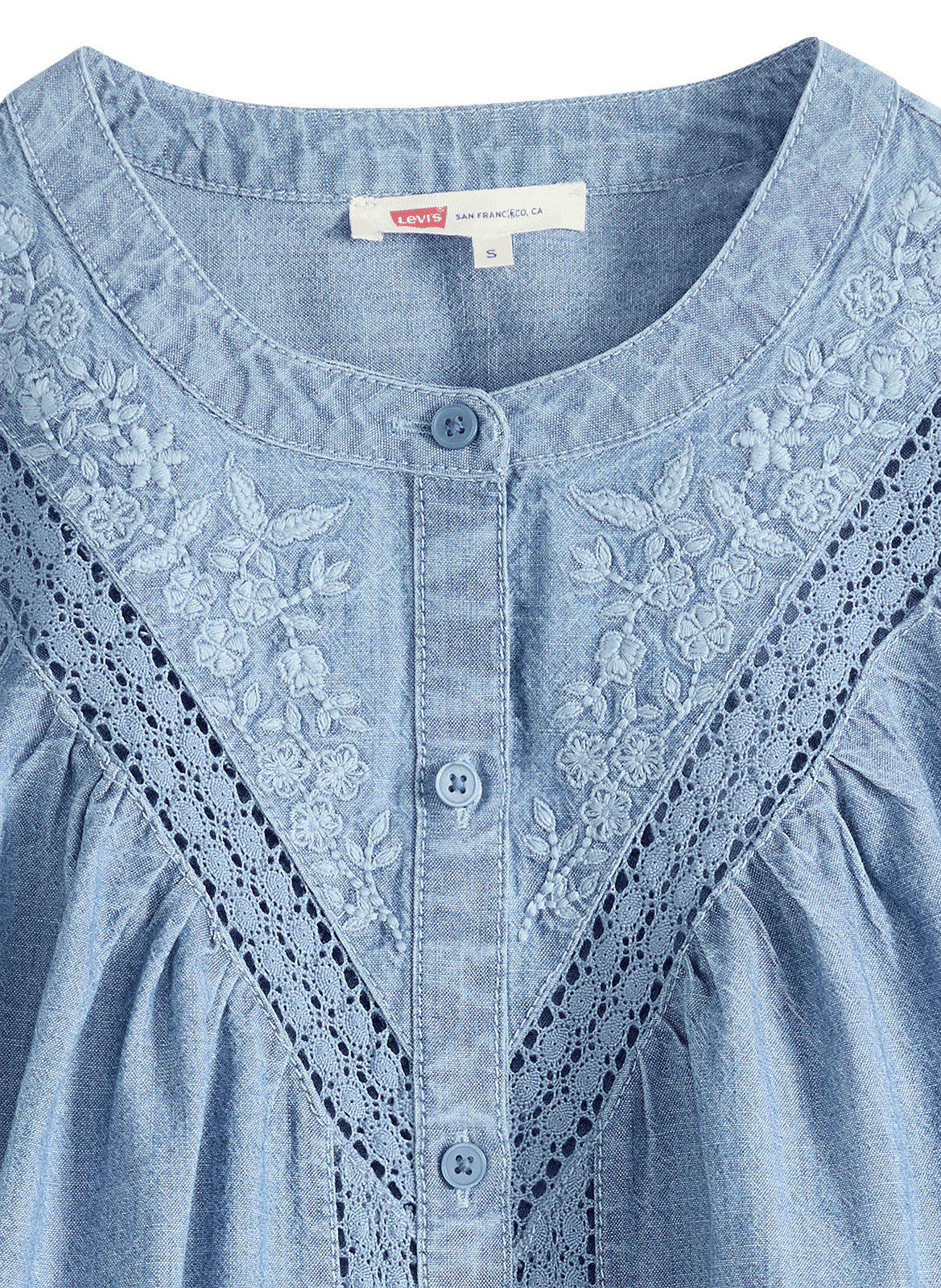 Blouse manche longues Cleo en coton LEVI'S Bleu