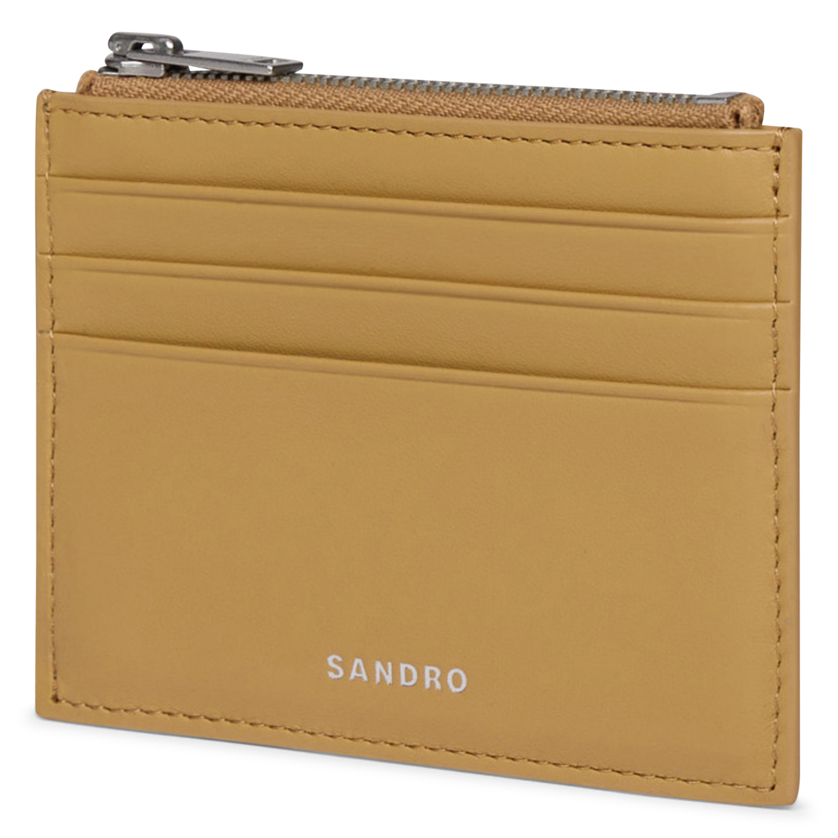 Porte-cartes en cuir SANDRO Beige