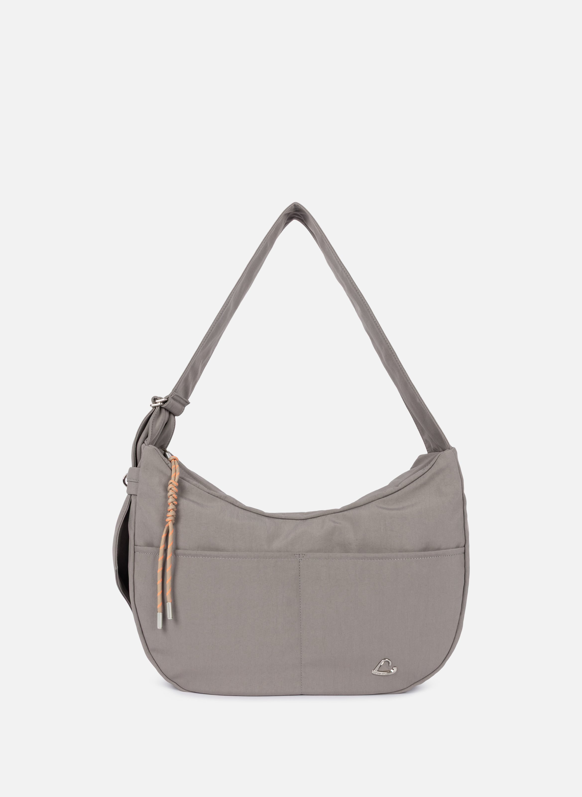 Très grand sac besace - basic love LANCASTER Gris