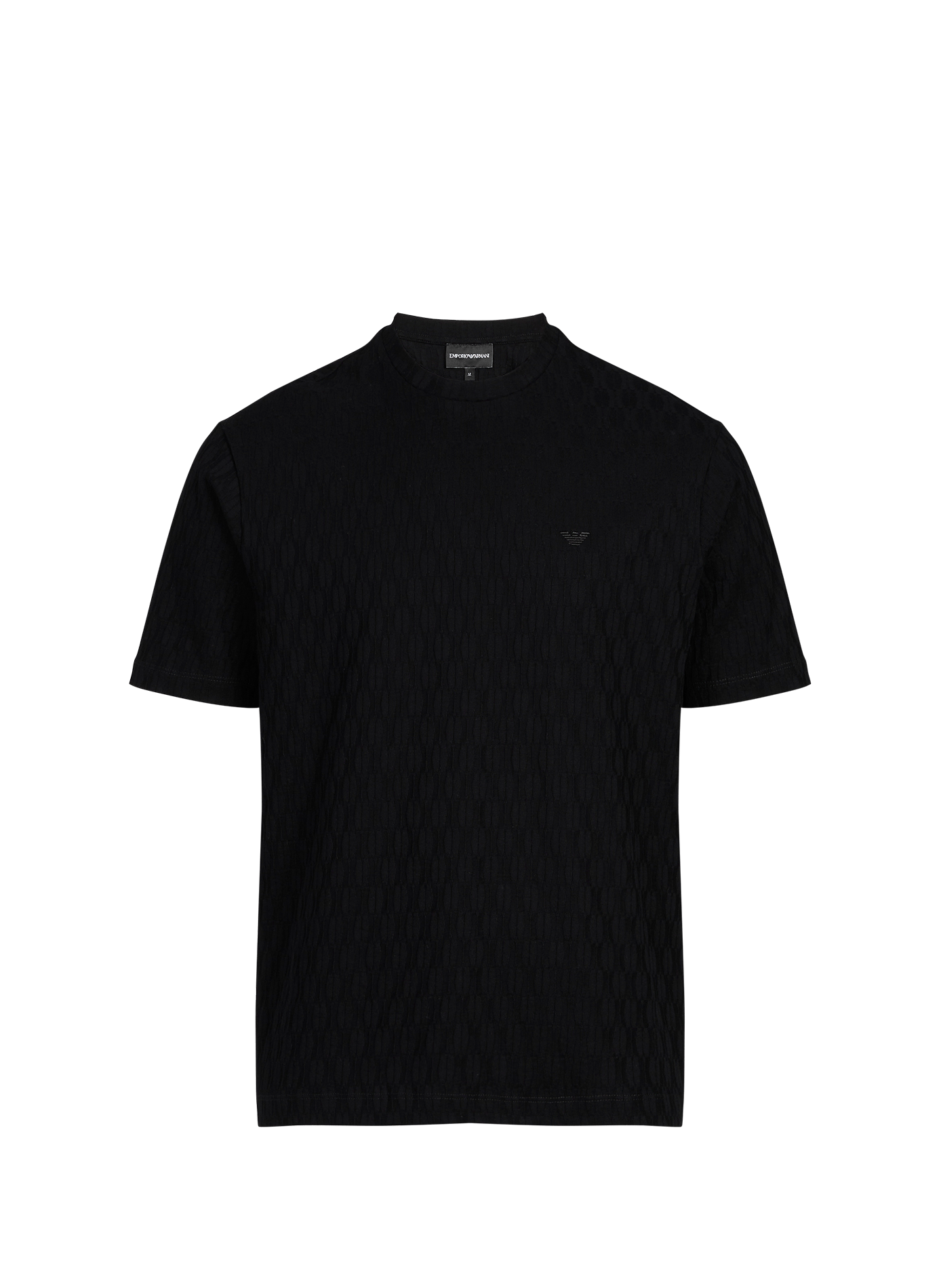 T-shirt à motif en coton EMPORIO ARMANI Noir