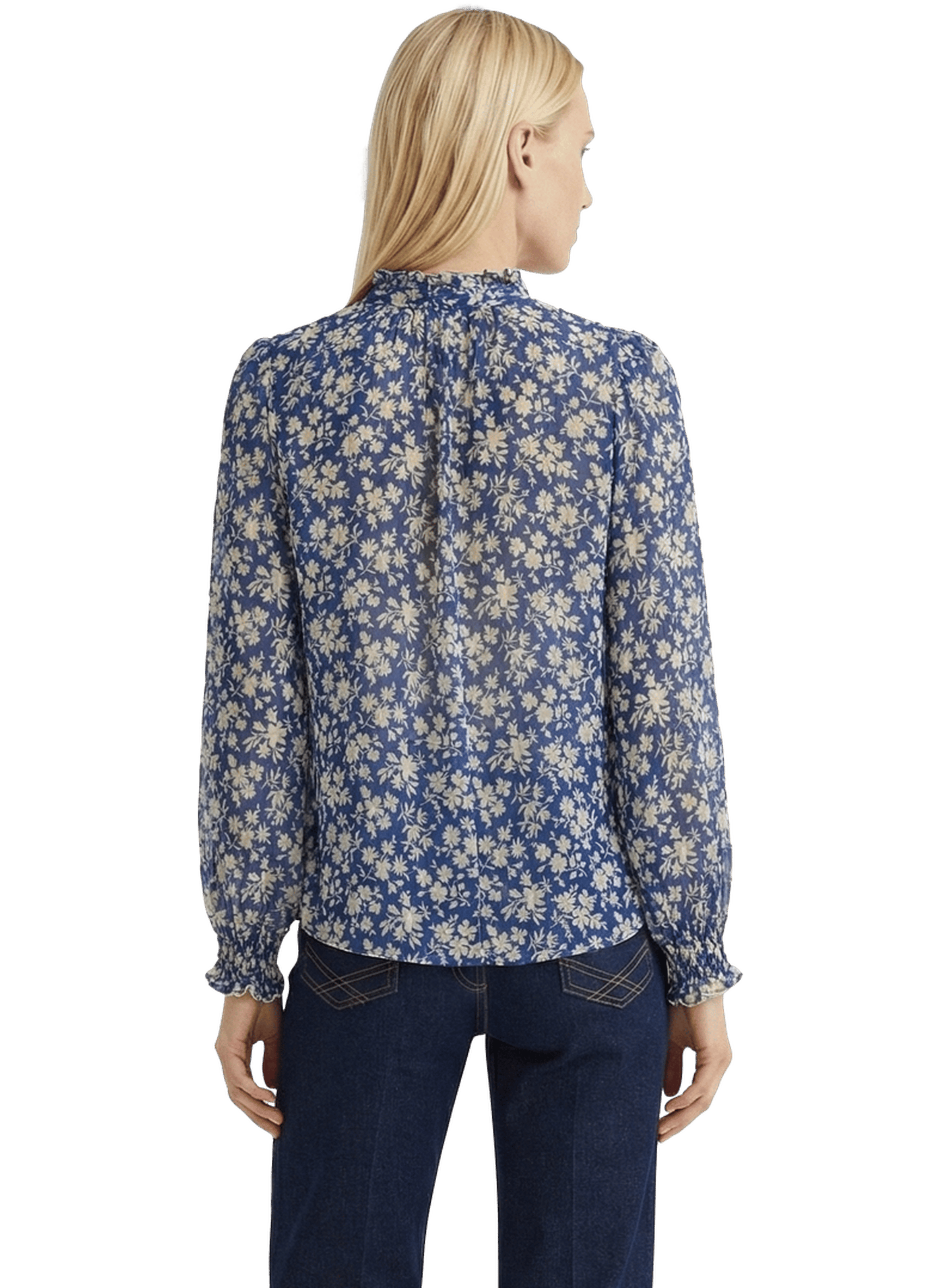 Chemise à fleurs et lurex - casy GERARD DAREL Bleu