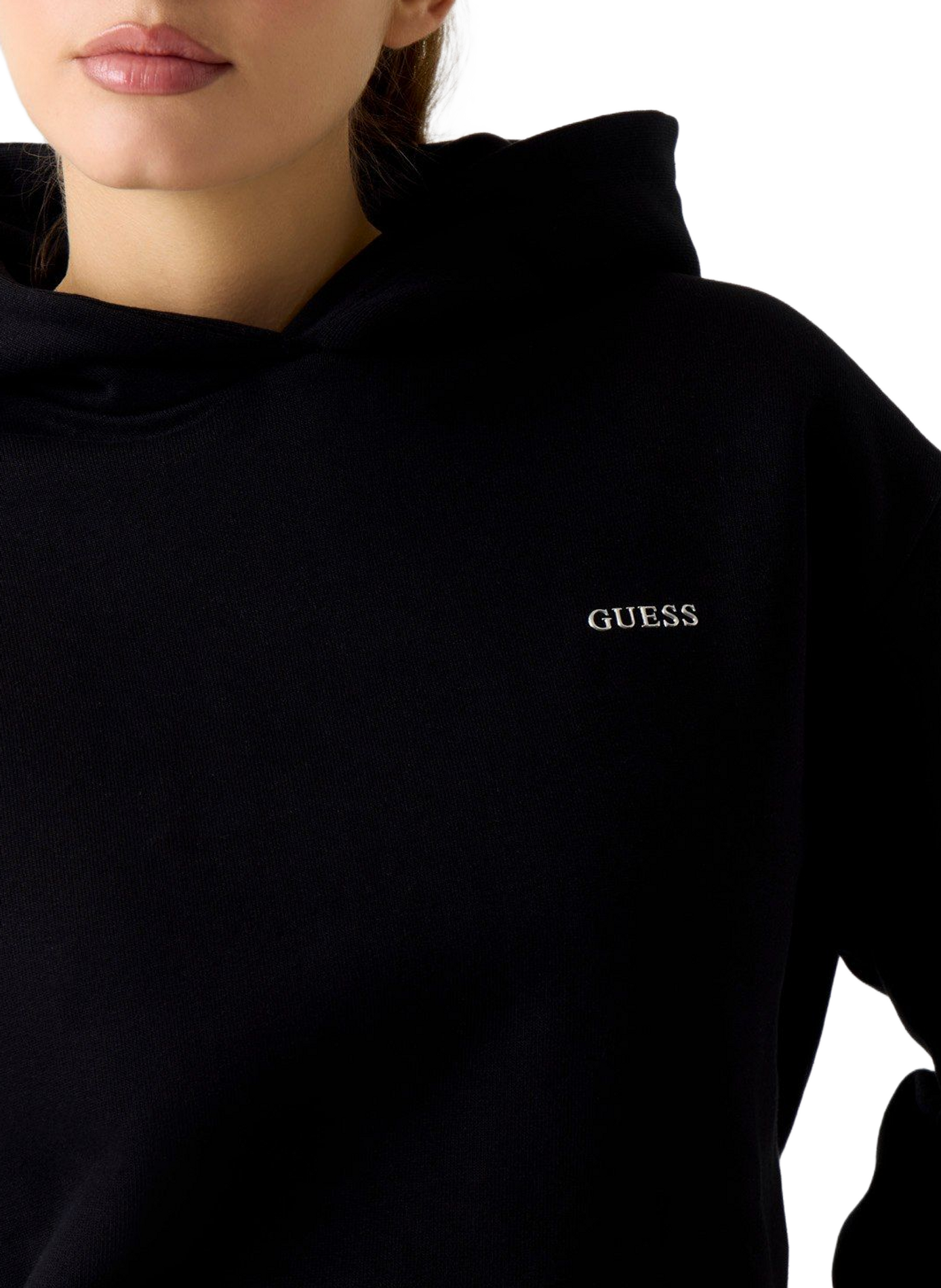 Cotton Blend Hoodie GUESS Black