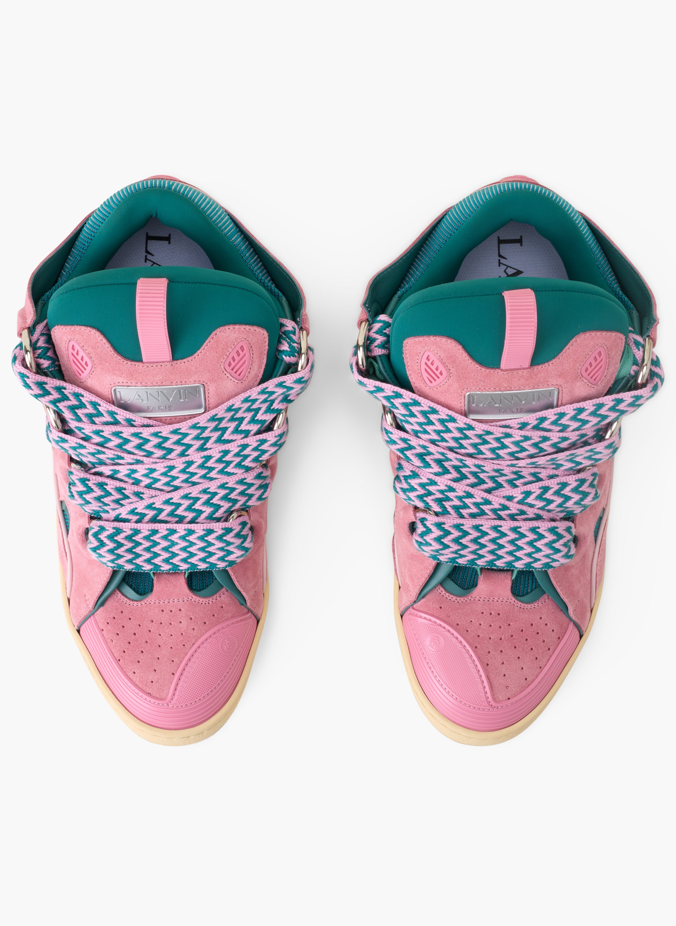 Sneakers curb en cuir LANVIN Rose