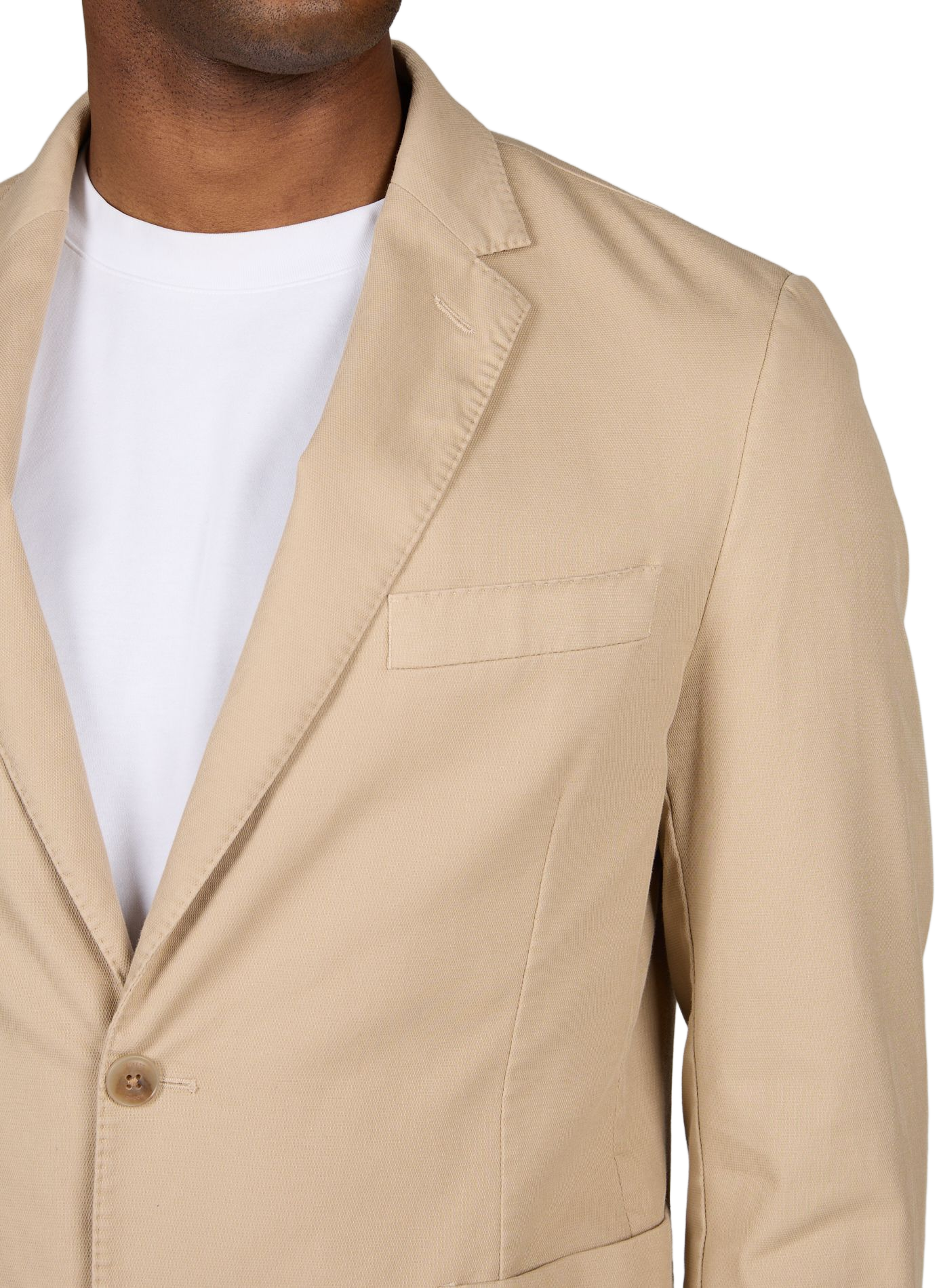 Blended cotton suit jacket HACKETT Beige
