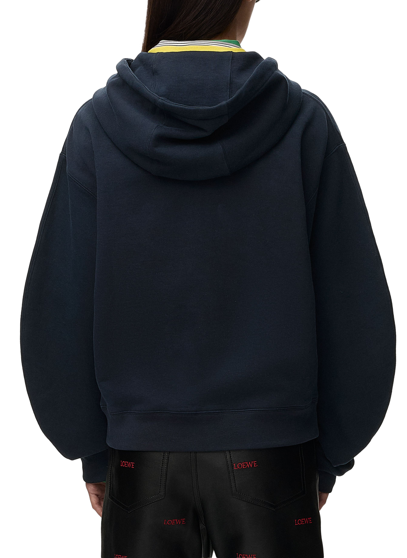 Hoodie met capuchon Flamenco van katoen LOEWE Blauw