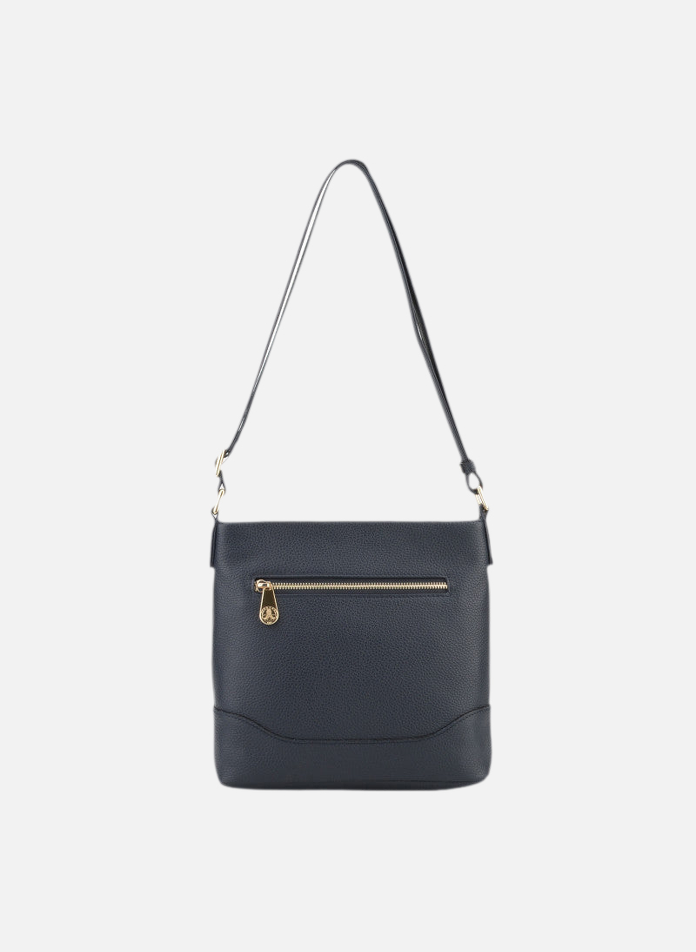 110 magnet | sac porté croisé en cuir de veau grainé POURCHET Bleu