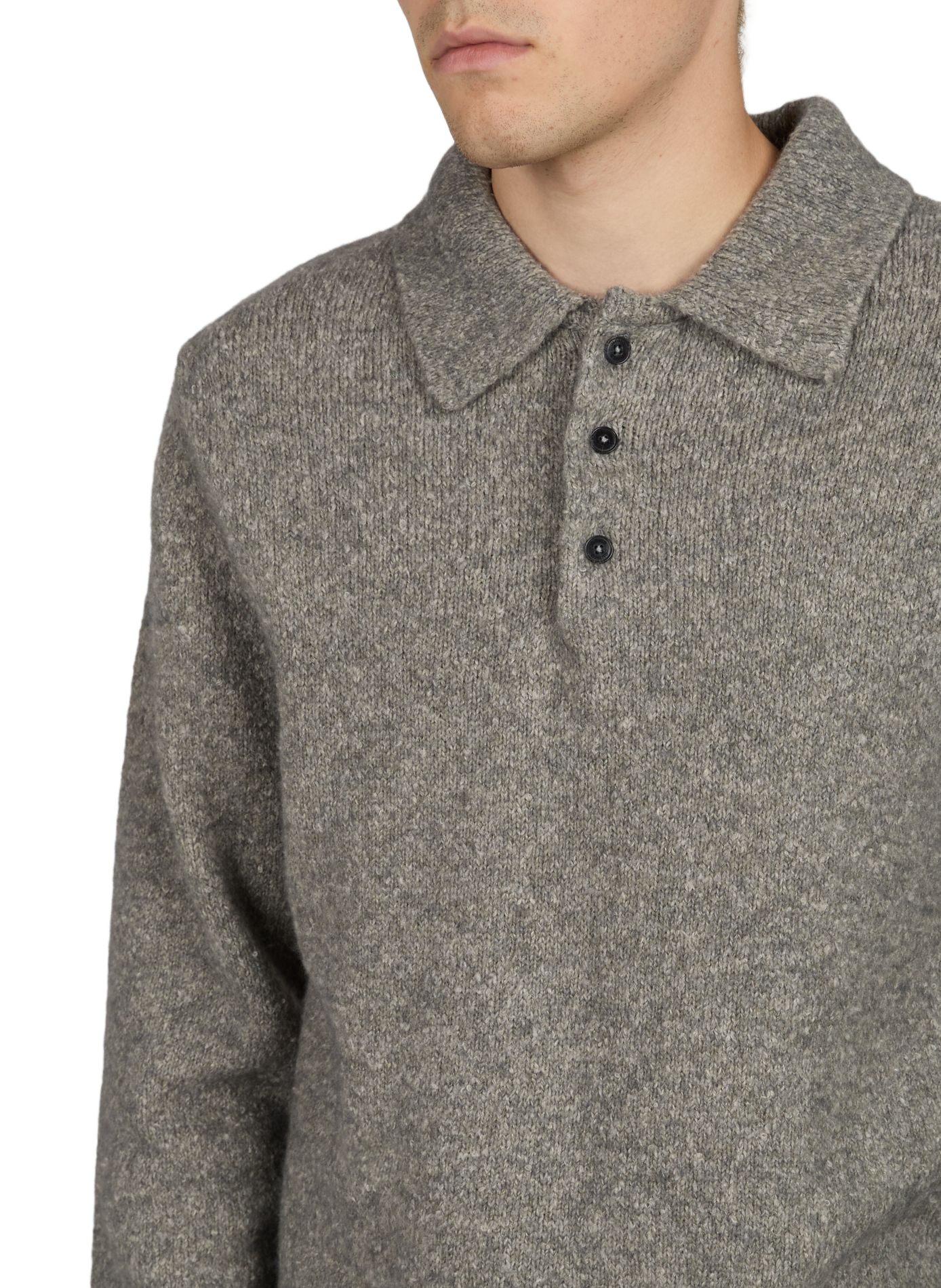 Pull col classique CLOSED Gris