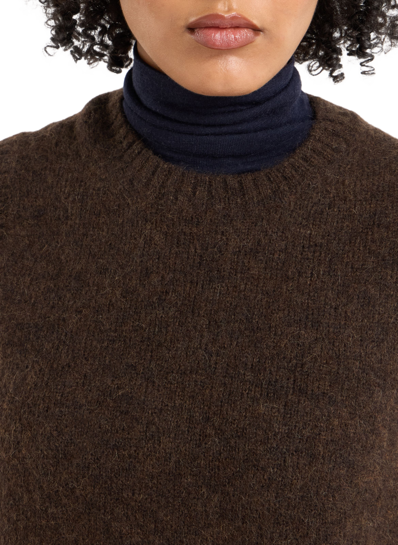 Sleeveless Bilet alpaca blend sweater SAISON 1865 Brown