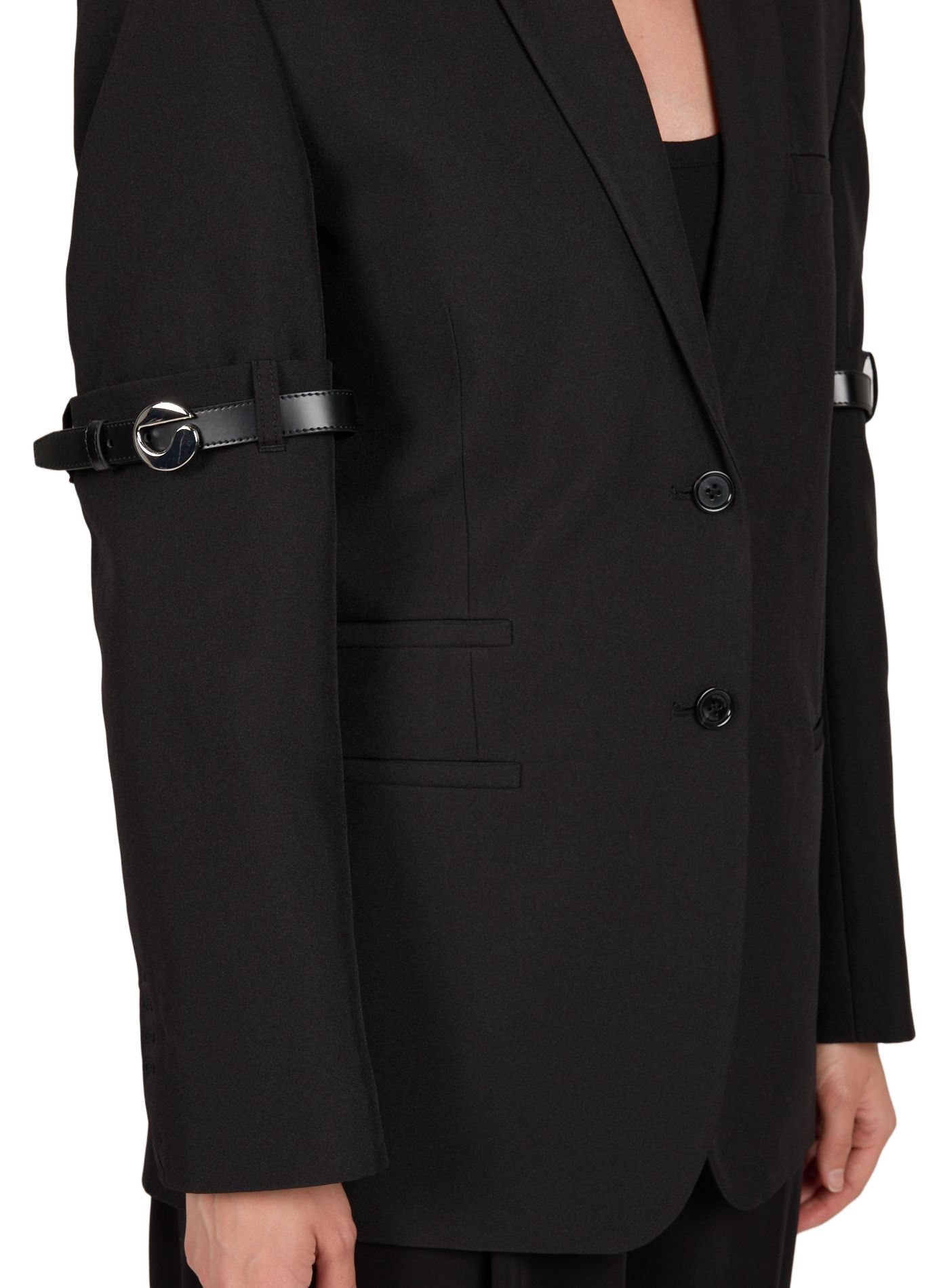 Blazer structuré avec ceinture logotypée COPERNI Noir