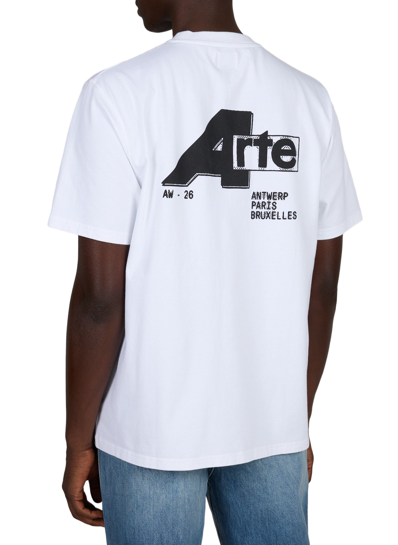 Tee-shirt oversize col rond en coton imprimé ARTE ANTWERP Blanc