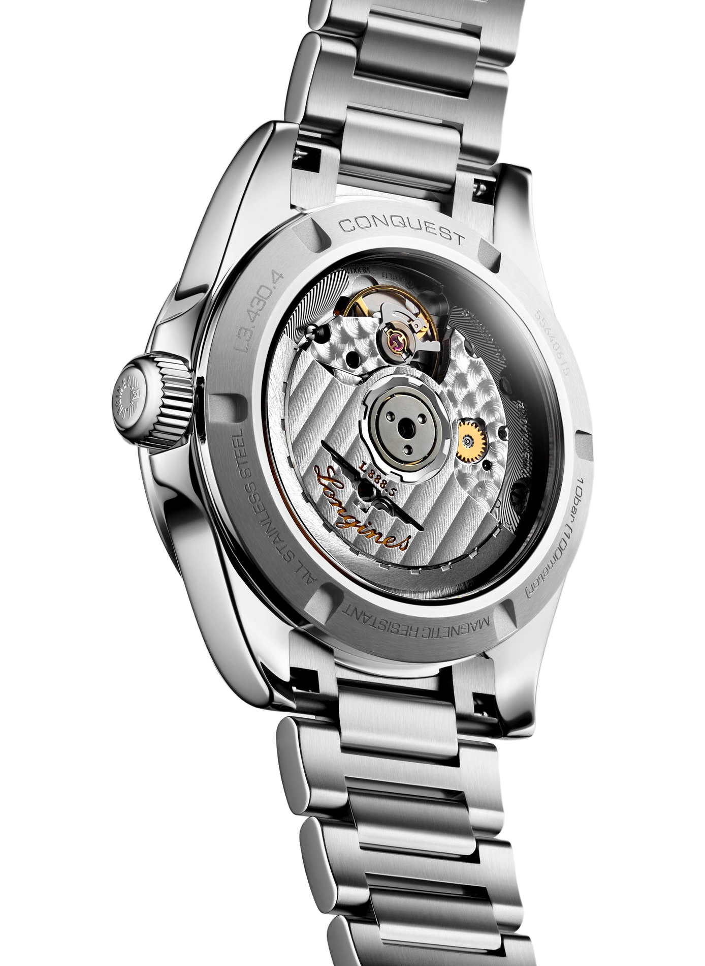 Monte automatique Conquest 2023 en acier inoxydable LONGINES Blanc