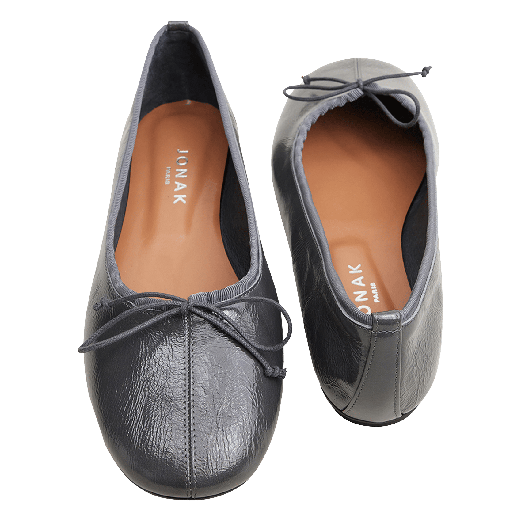 Ballerines en cuir dallette JONAK Gris