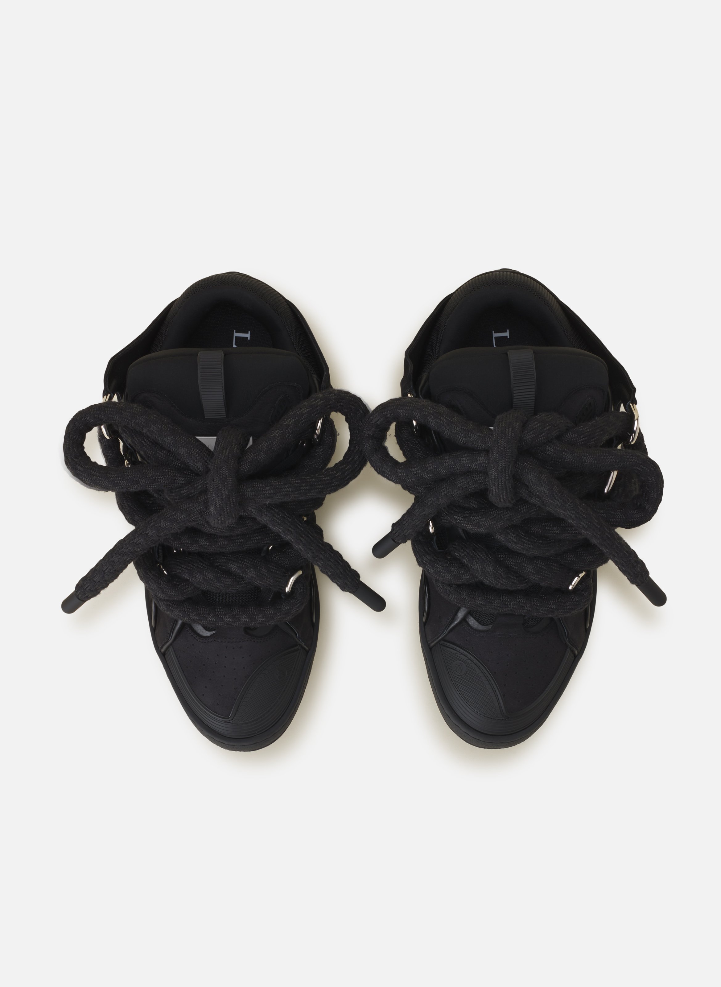 Sneakers curb snake en cuir LANVIN Noir