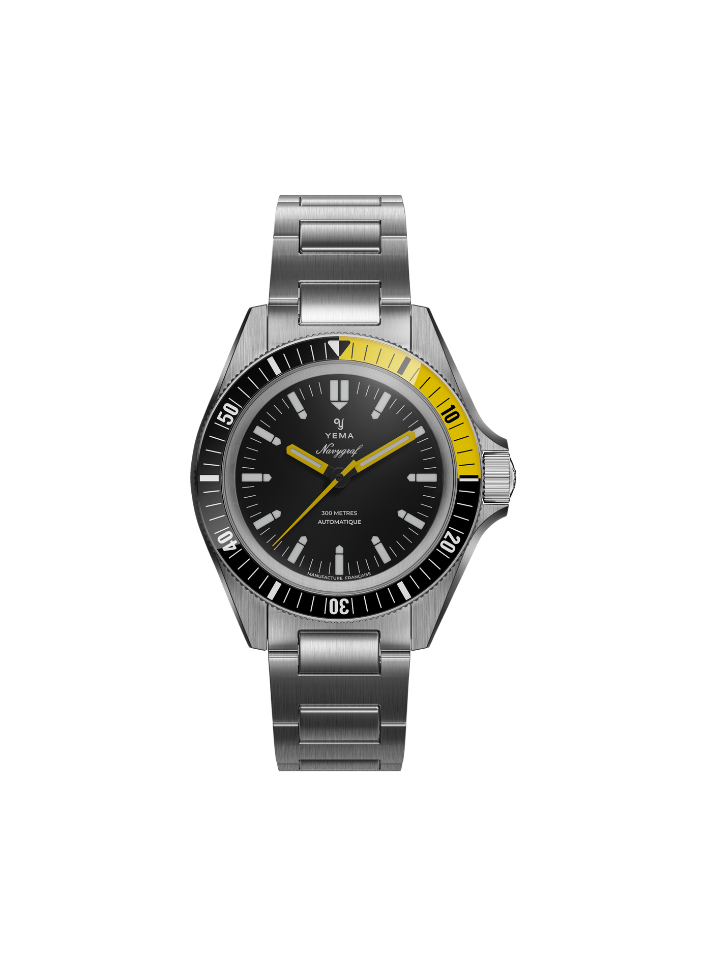 Automatisch horloge Navygraf CMM.10 van roestvrij staal. YEMA Zwart