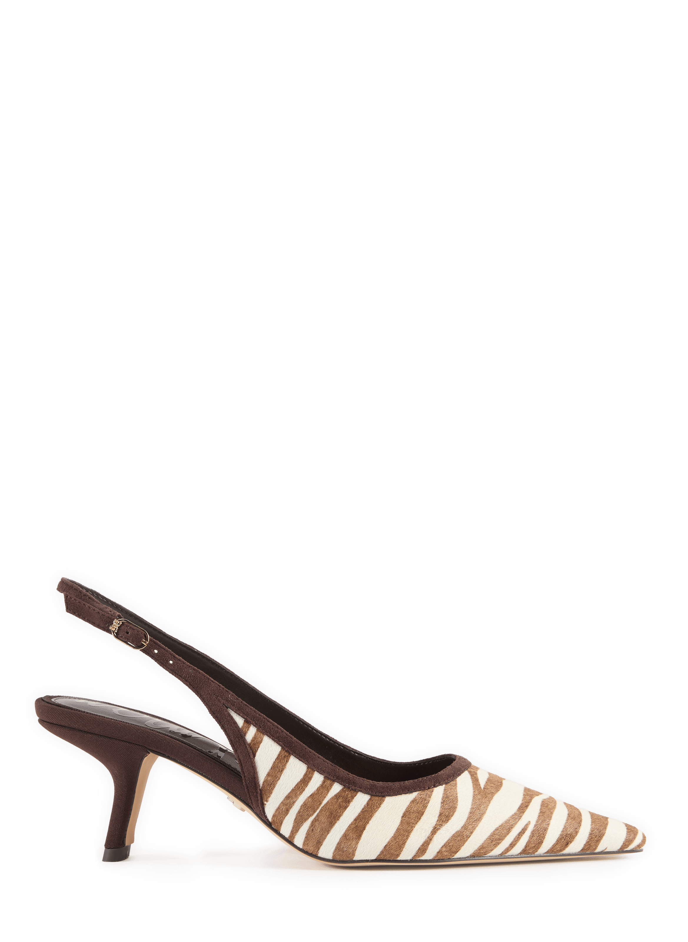 Slingback Bianka met zebraprint in leer SAM EDELMAN Veelkleurig
