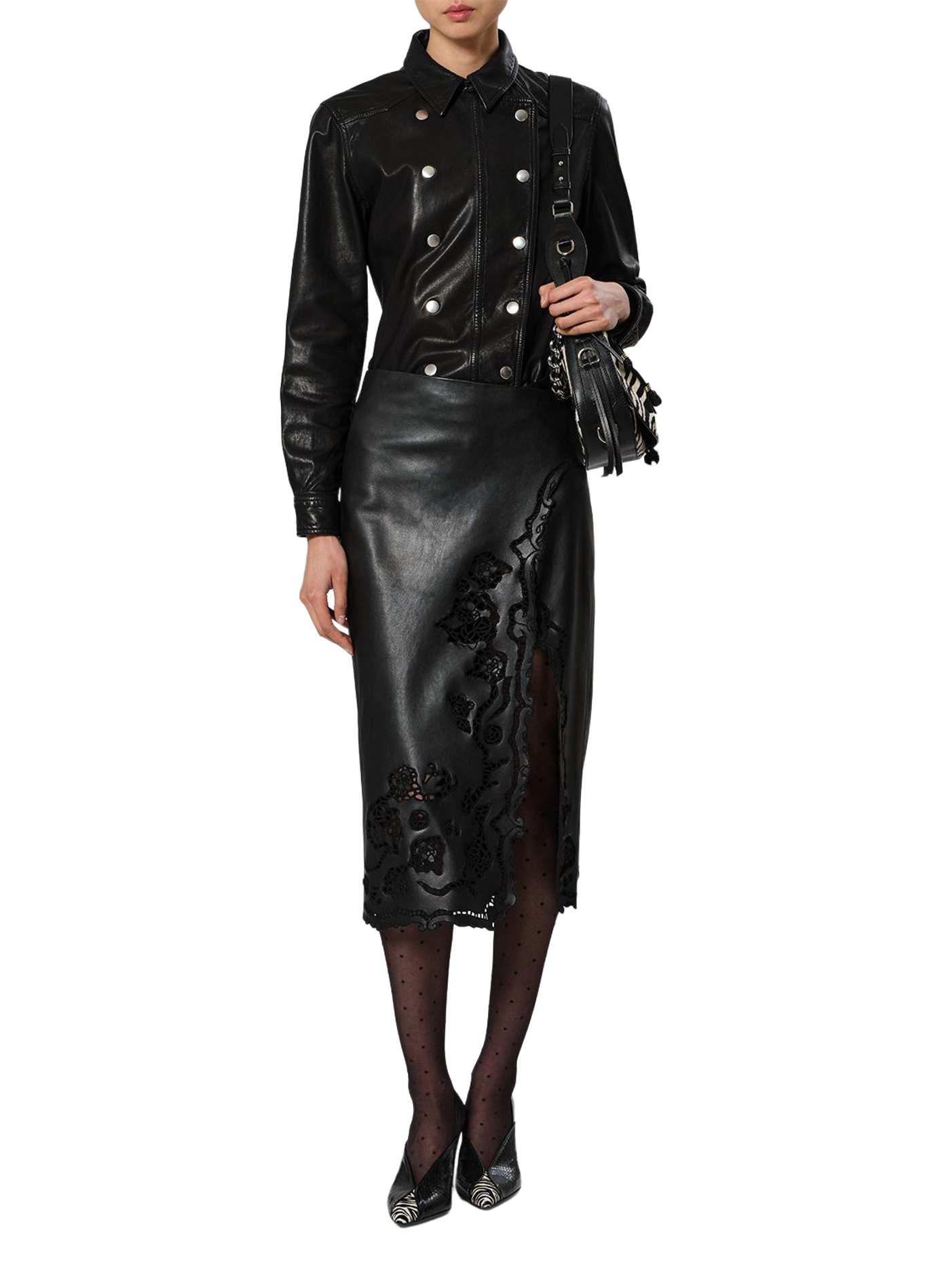 VALDY lambskin shirt ISABEL MARANT Black