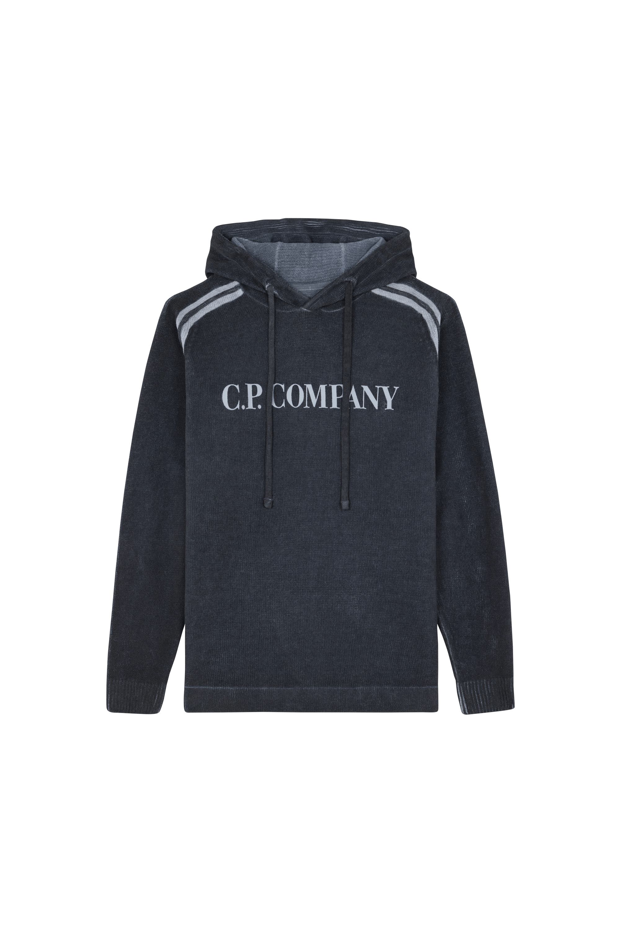 Hoodie cotton chenille double dyed hooded sweater CP COMPANY Bleu