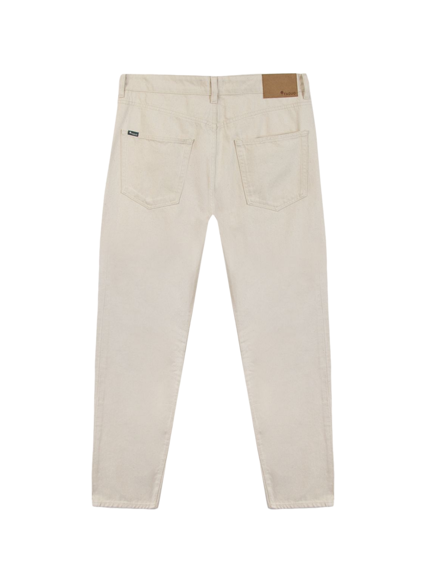 Rechte blauwe jeans van katoen FAGUO Beige