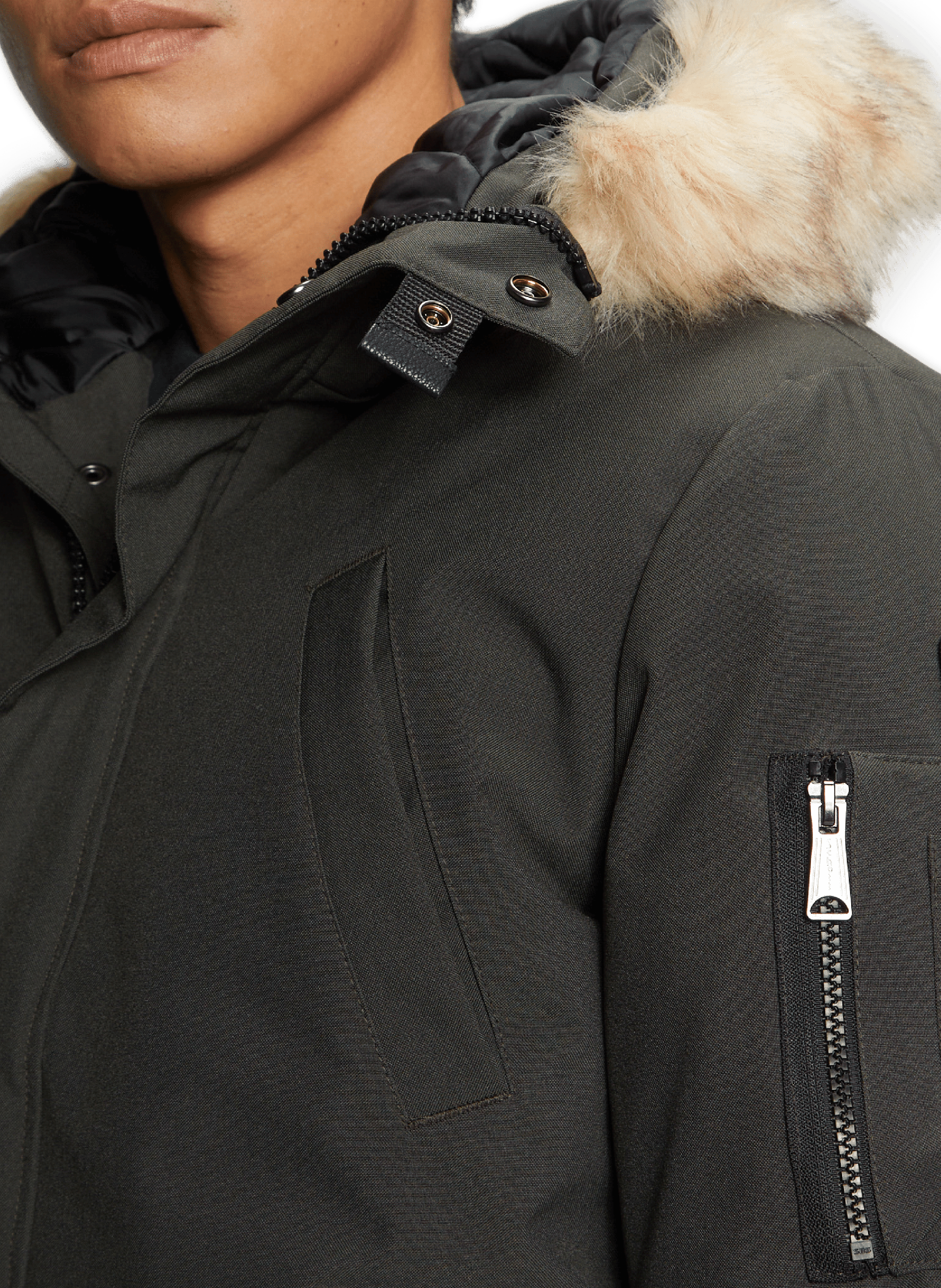 Keyburn Mantel SCHOTT Khaki