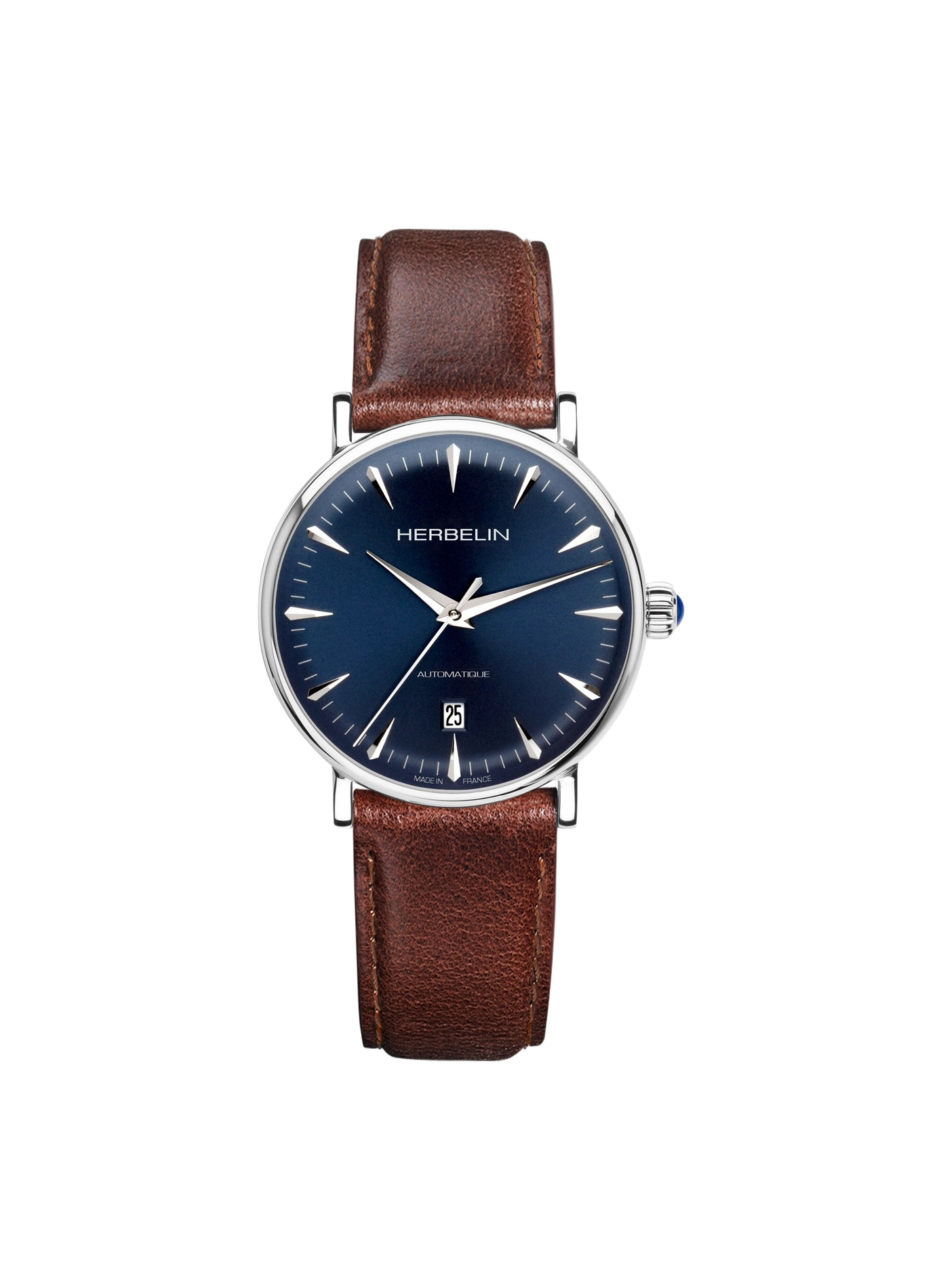 Automatikuhr mit Lederarmband HERBELIN Blau